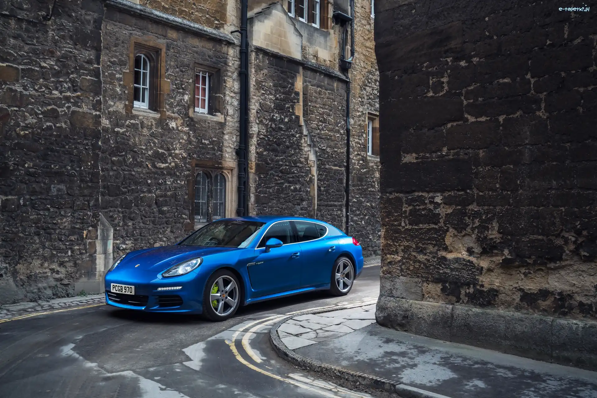 Niebieskie, 2013, Porsche Panamera S E-Hybrid, Ulica, Domy