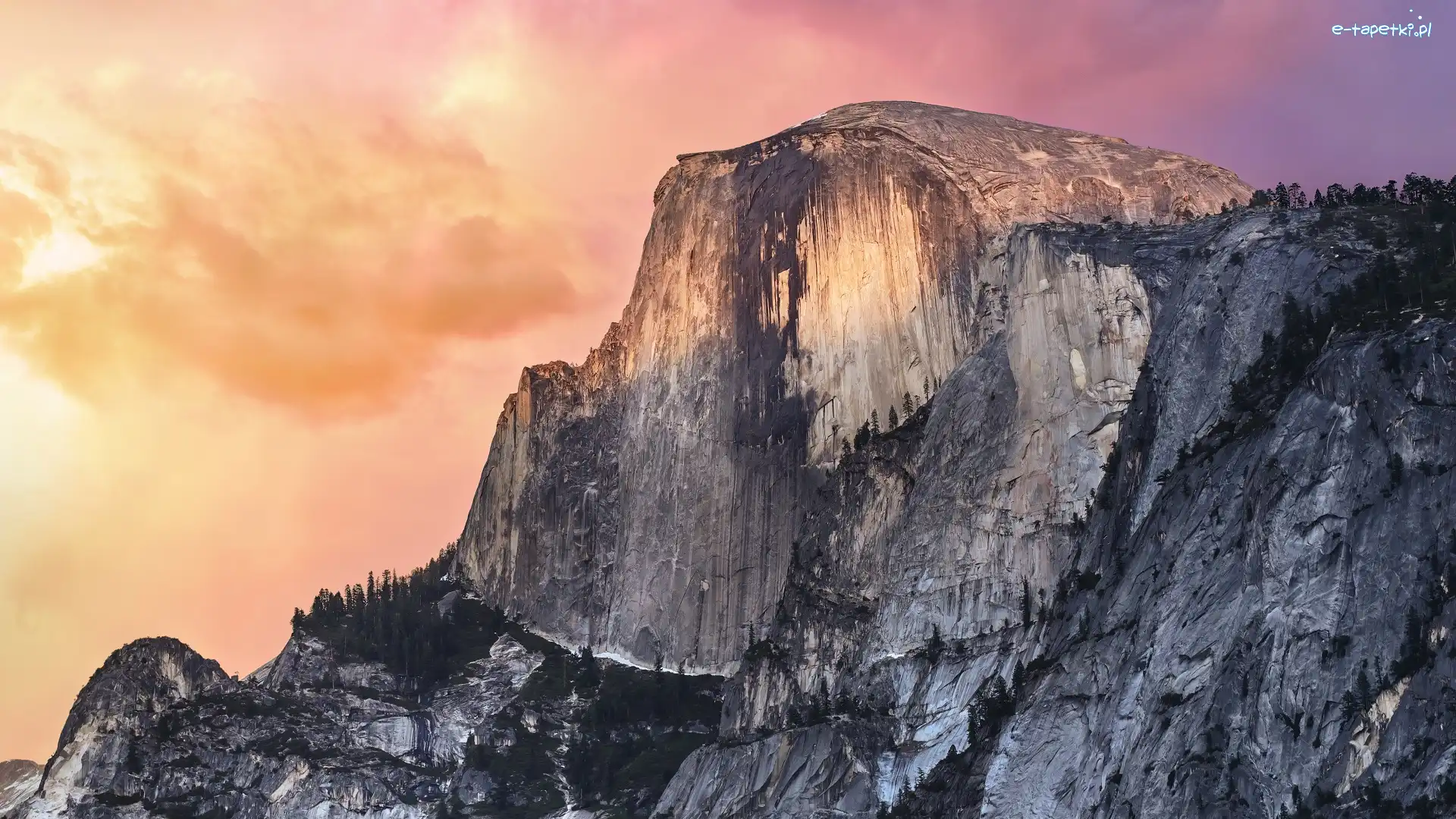 Stany Zjednoczone, Park Narodowy Yosemite, Stan Kalifornia, Góra Half Dome, Góry