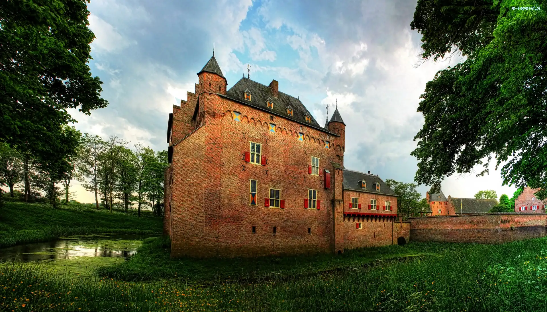 Arnhem, Rzeka Ren, Zamek Doorwerth Castle, Holandia