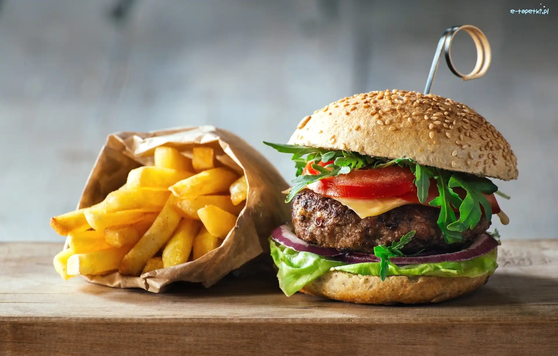 Frytki, Hamburger