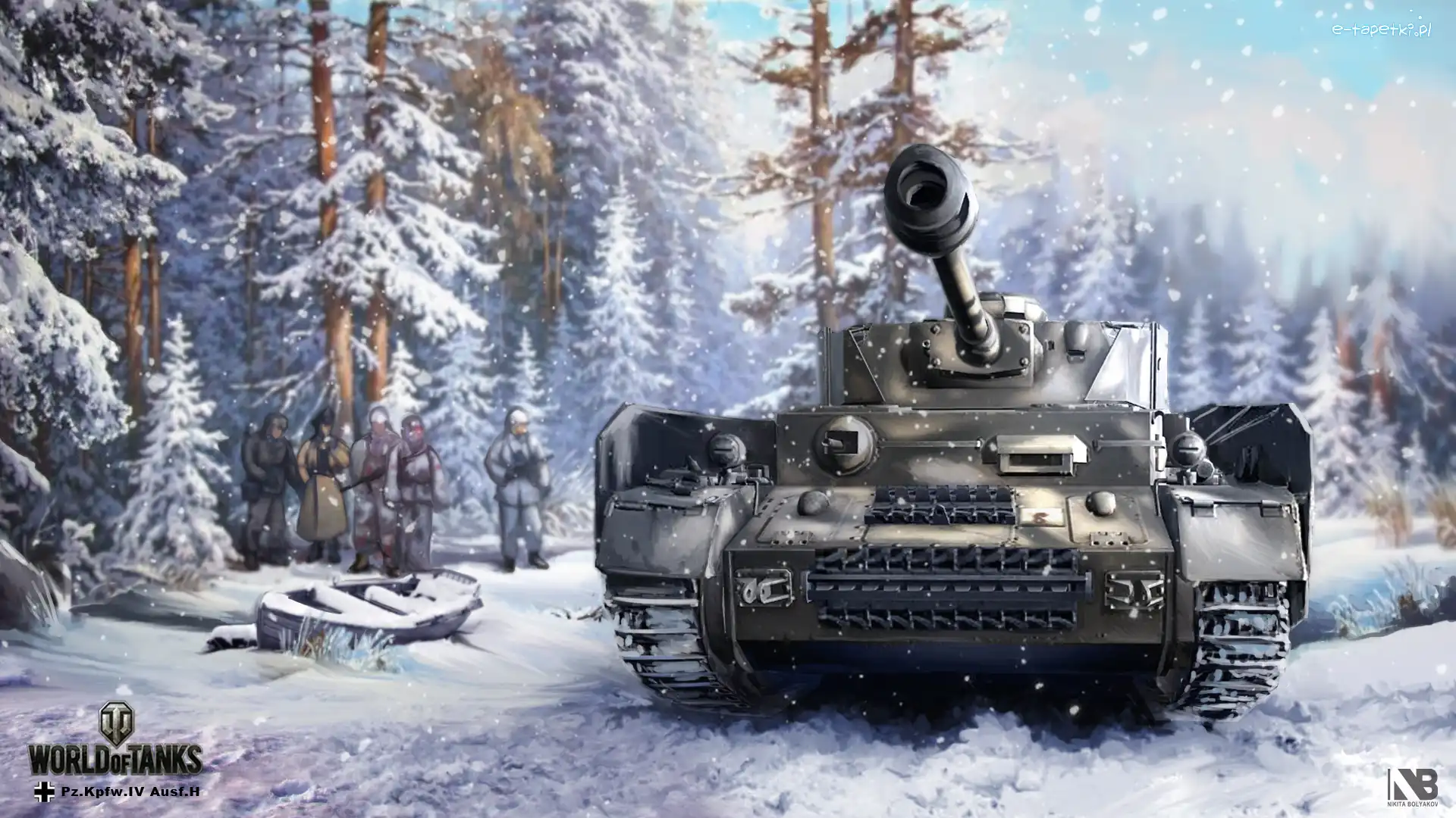 Czołg, Śnieg, Zima, Pz.Kpfw.IV Ausf.H, Nikita Bolyakov, World of Tanks