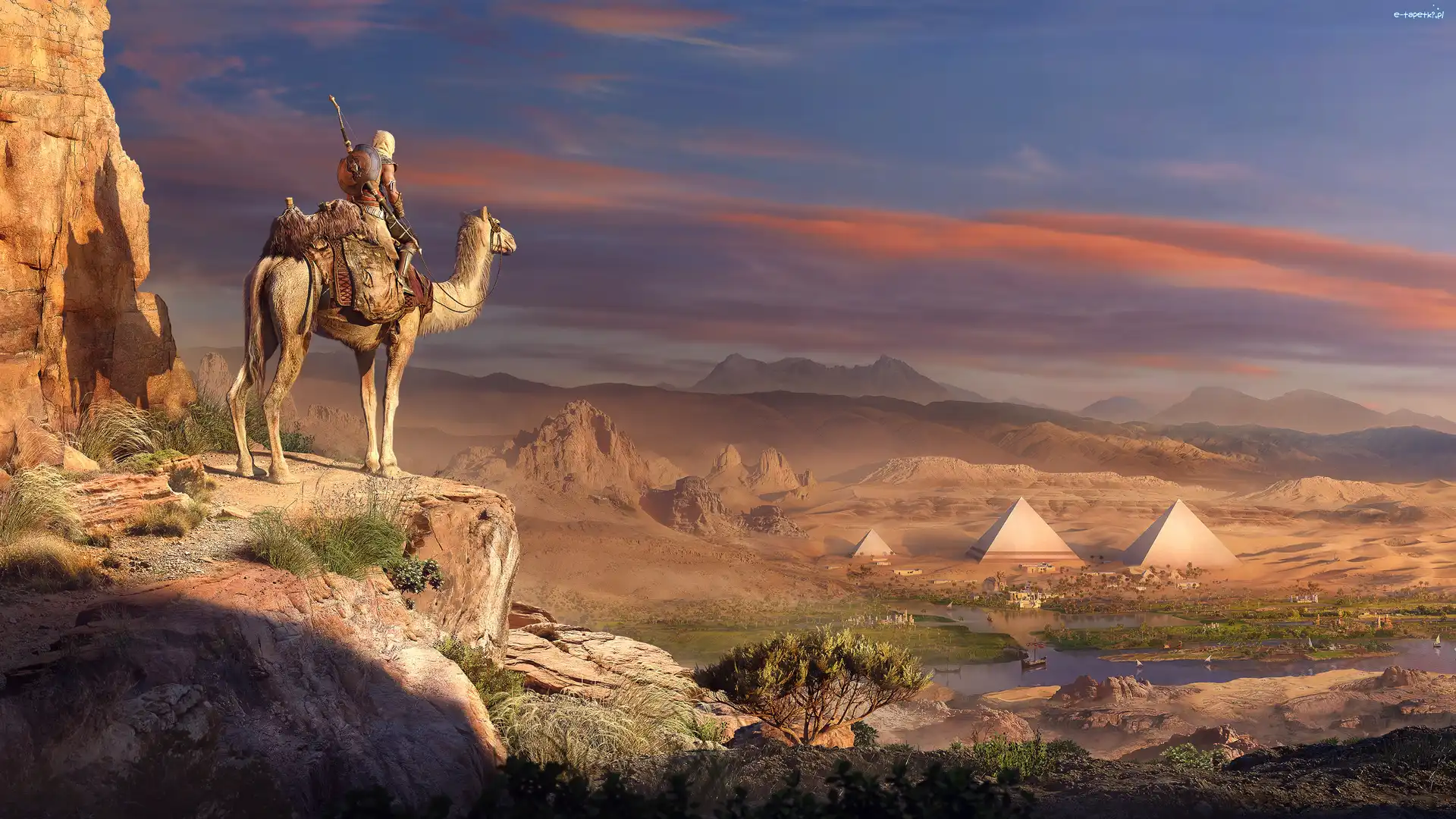 Egipt, Bayek, Wielbłąd, Assassins Creed: Origins