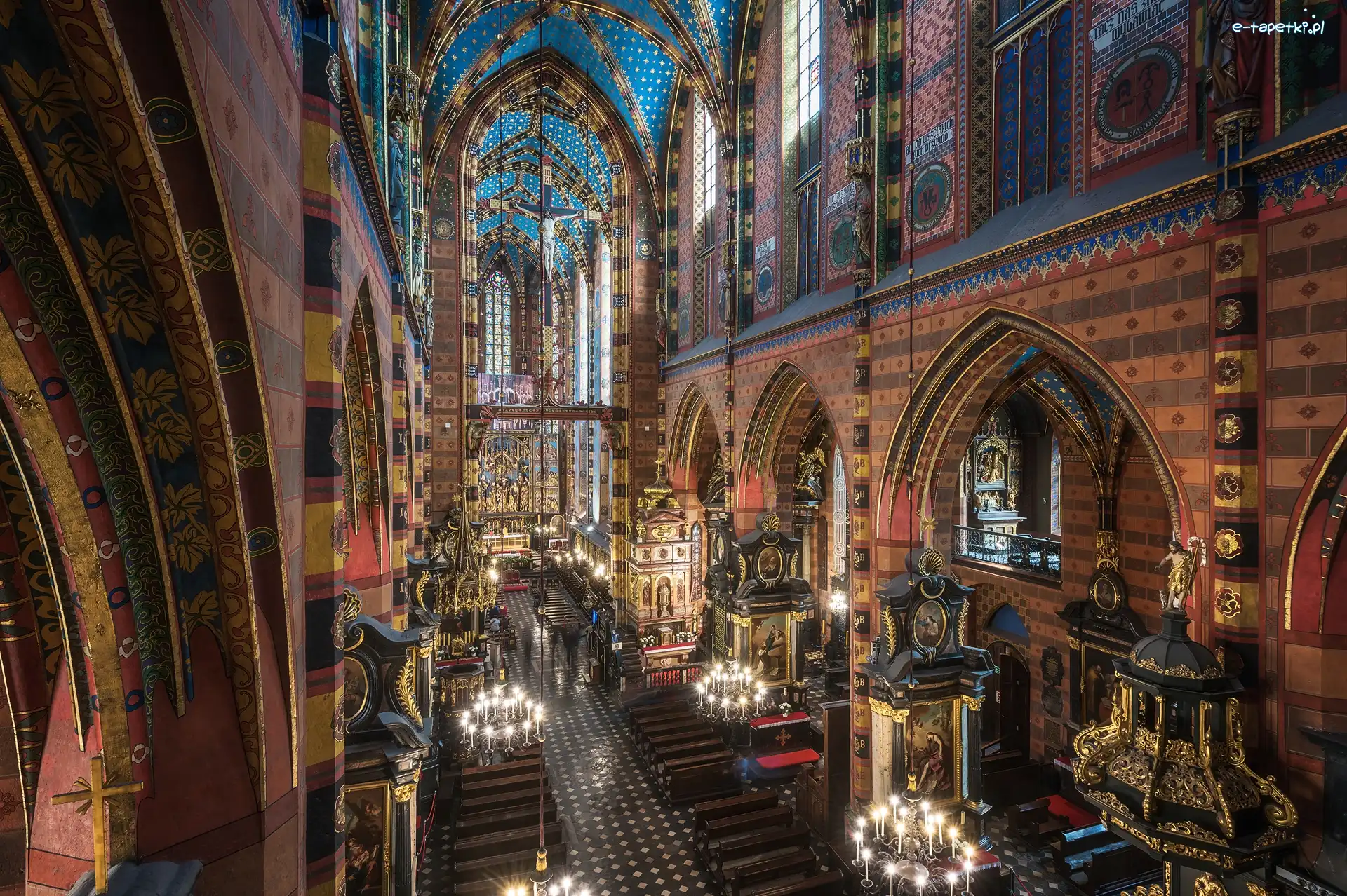 Polska, Kościół Mariacki, Kraków, Wnętrze, Kościół Wniebowzięcia Najświętszej Marii