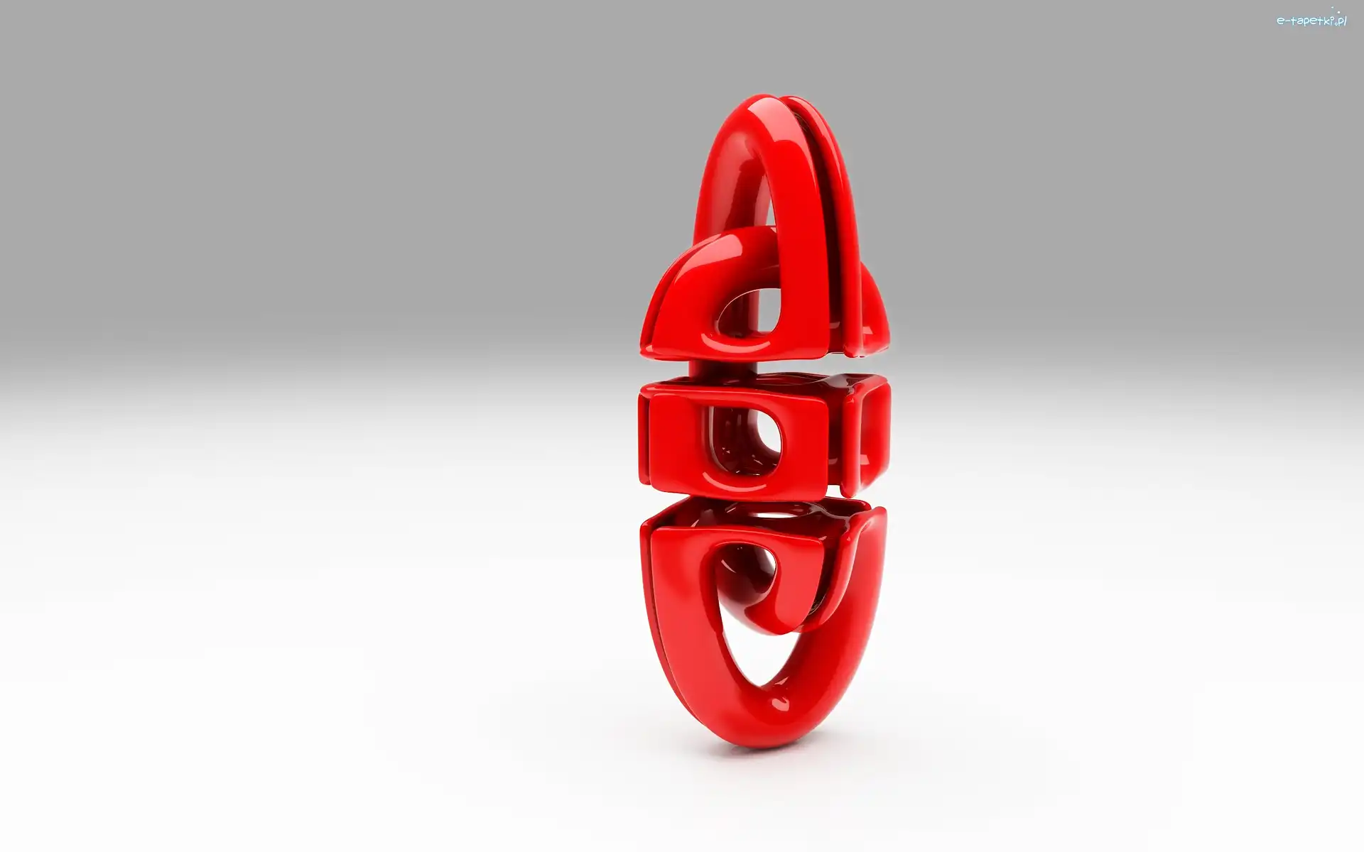 Obiekt, Czerwony, Grafika 3D