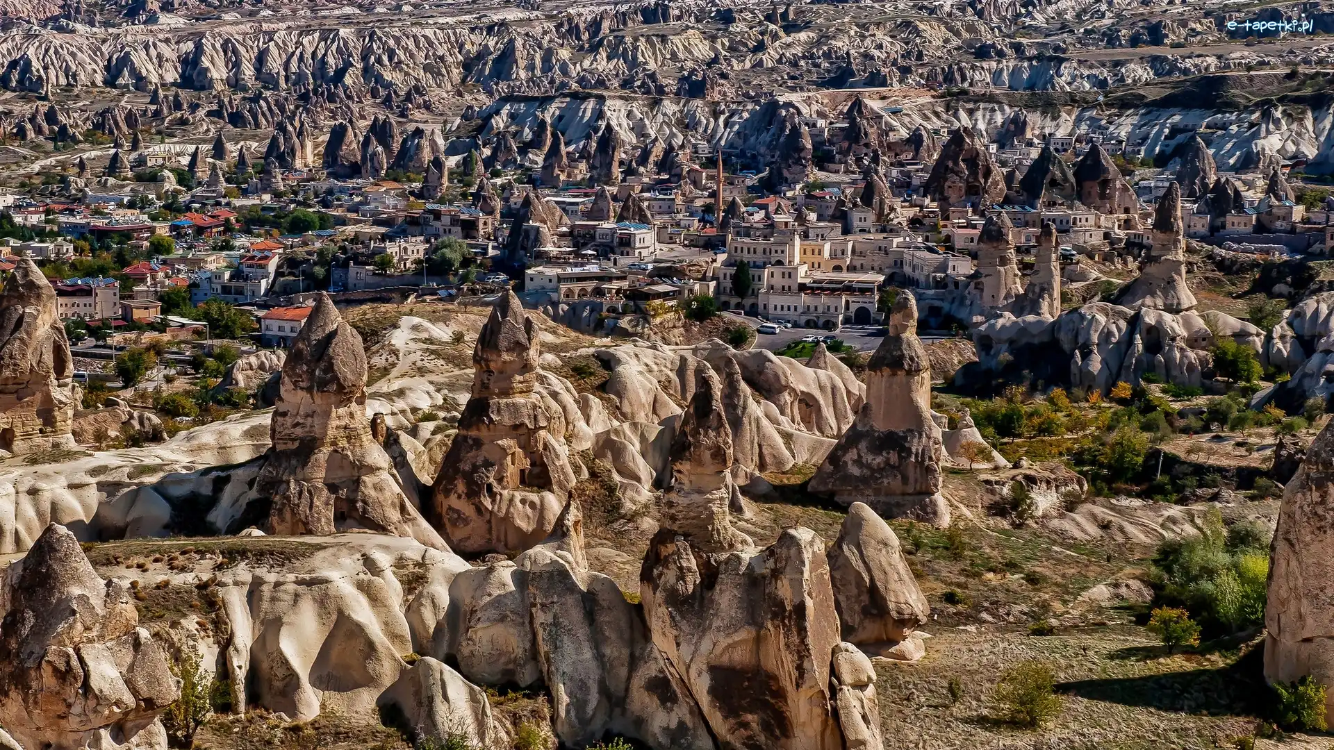 Skały, Park Narodowy Goreme, Góry, Kościoły, Kapadocja, Turcja