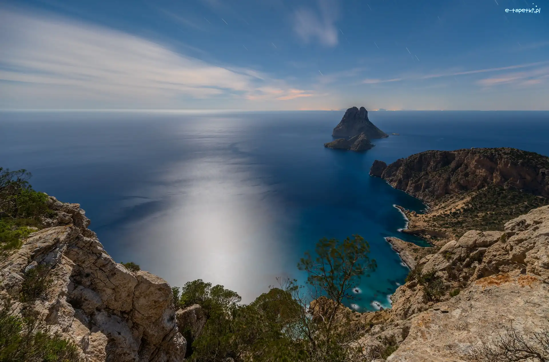 Hiszpania, Morze Balearskie, Ibiza, Wzgórza, Wybrzeże