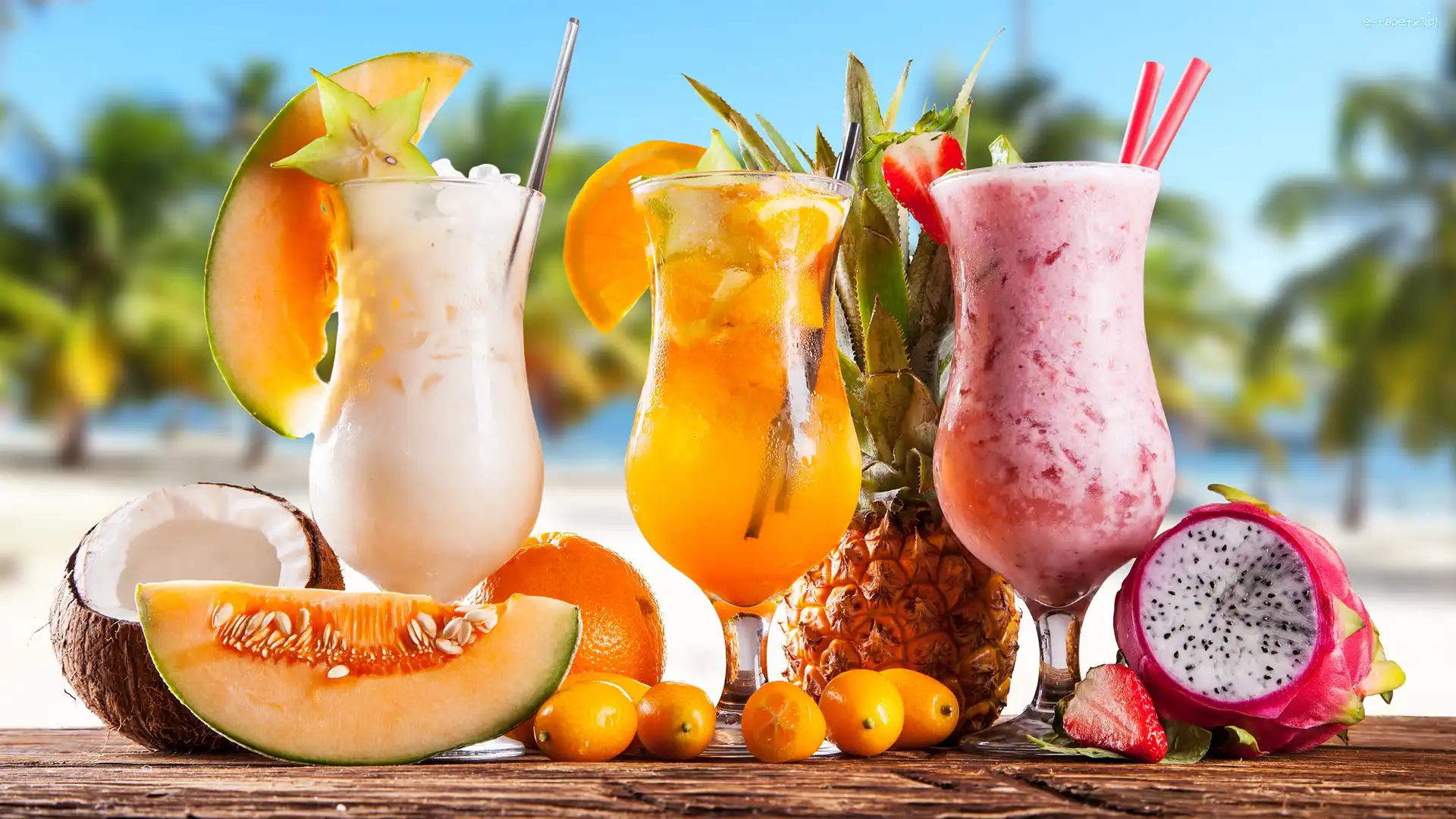 Koktajle, Melon, Pitaja, Owocowe