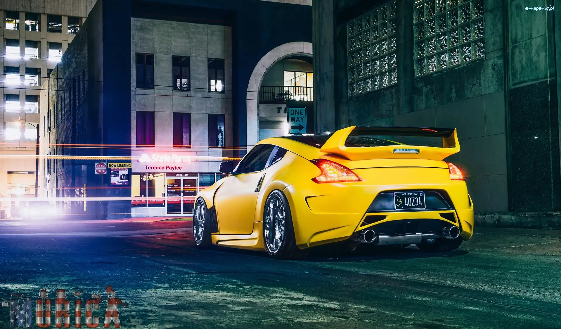 Żółty, 2010, Nissan 370Z, Domy, Ulica