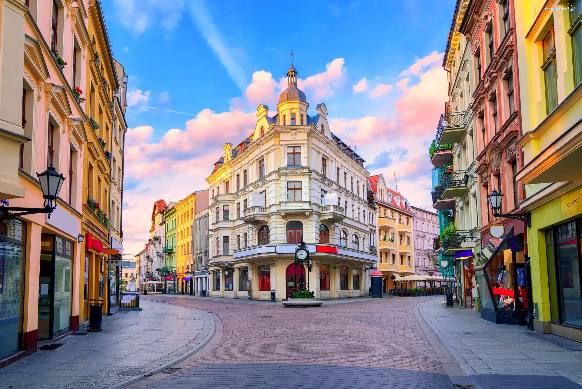Kamienice, Starówka, Ulica, Domy, Toruń, Polska