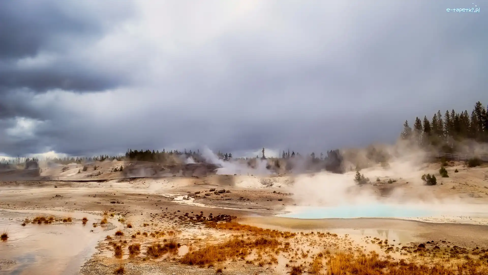 Stany Zjednoczone, Park Narodowy Yellowstone, Stan Wyoming, Źródła, Gorące