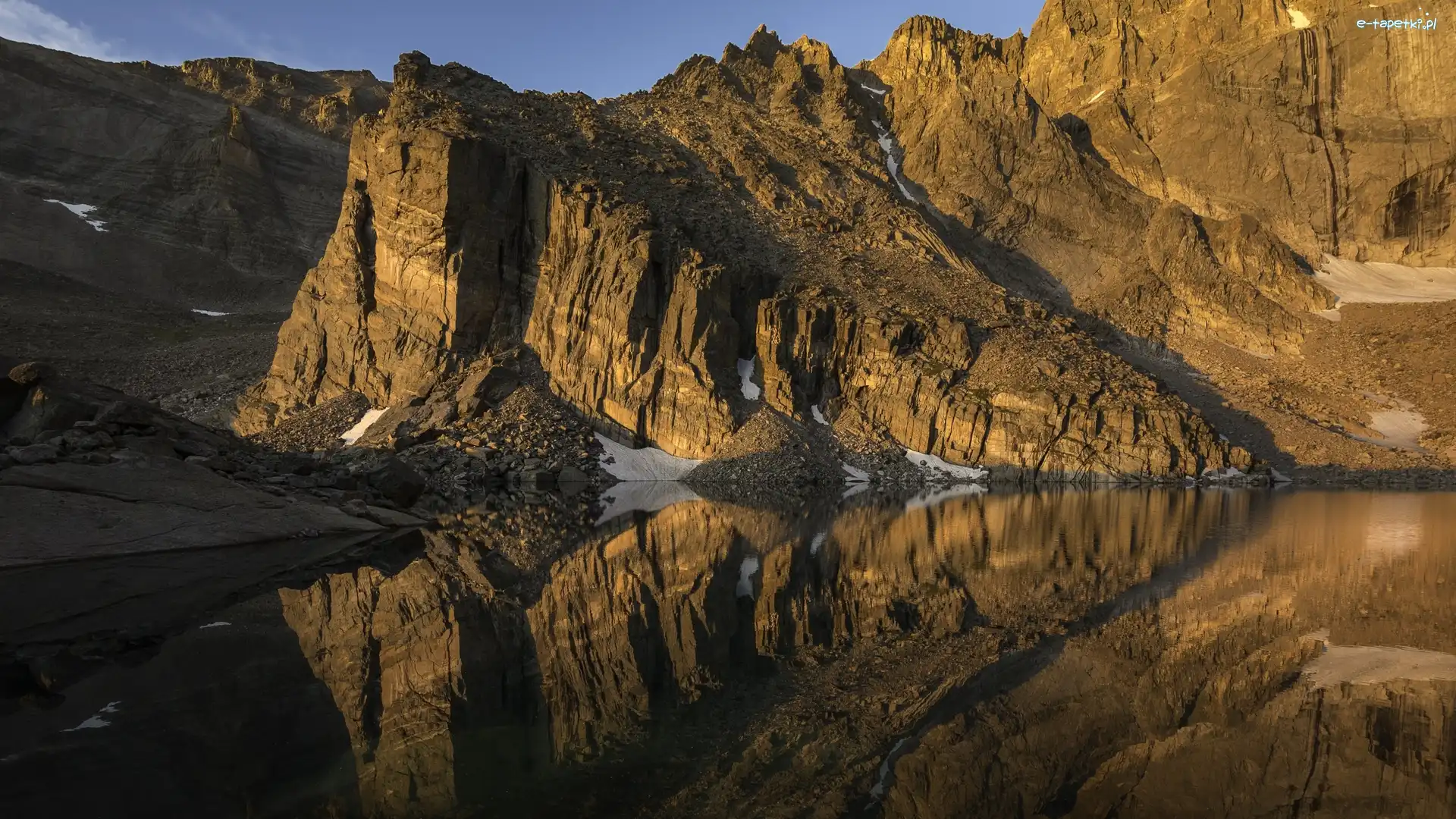 Stany Zjednoczone, Park Narodowy Gór Skalistych, Stan Kolorado, Jezioro Chasm Lake, Góry