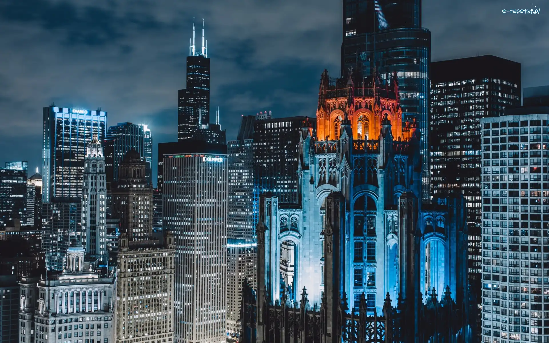 Stany Zjednoczone, Zabytkowy budynek Tribune Tower, Chicago, Chicago, Wieżowce