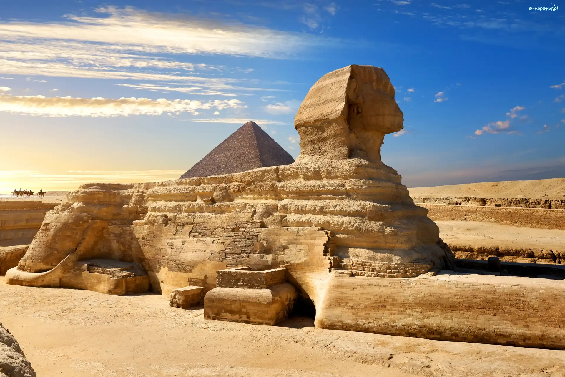 Wielki Sfinks, Giza, Zabytek, Piramida, Kair, Egipt
