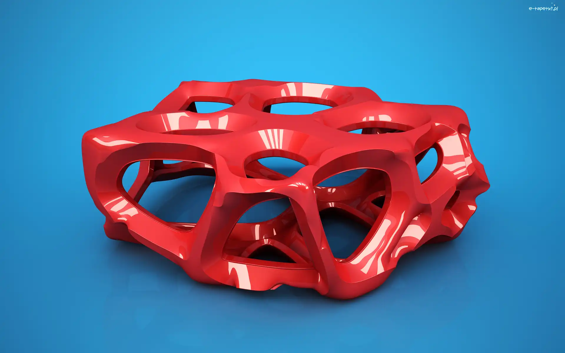 Bryła, Czerwona, Grafika 3D