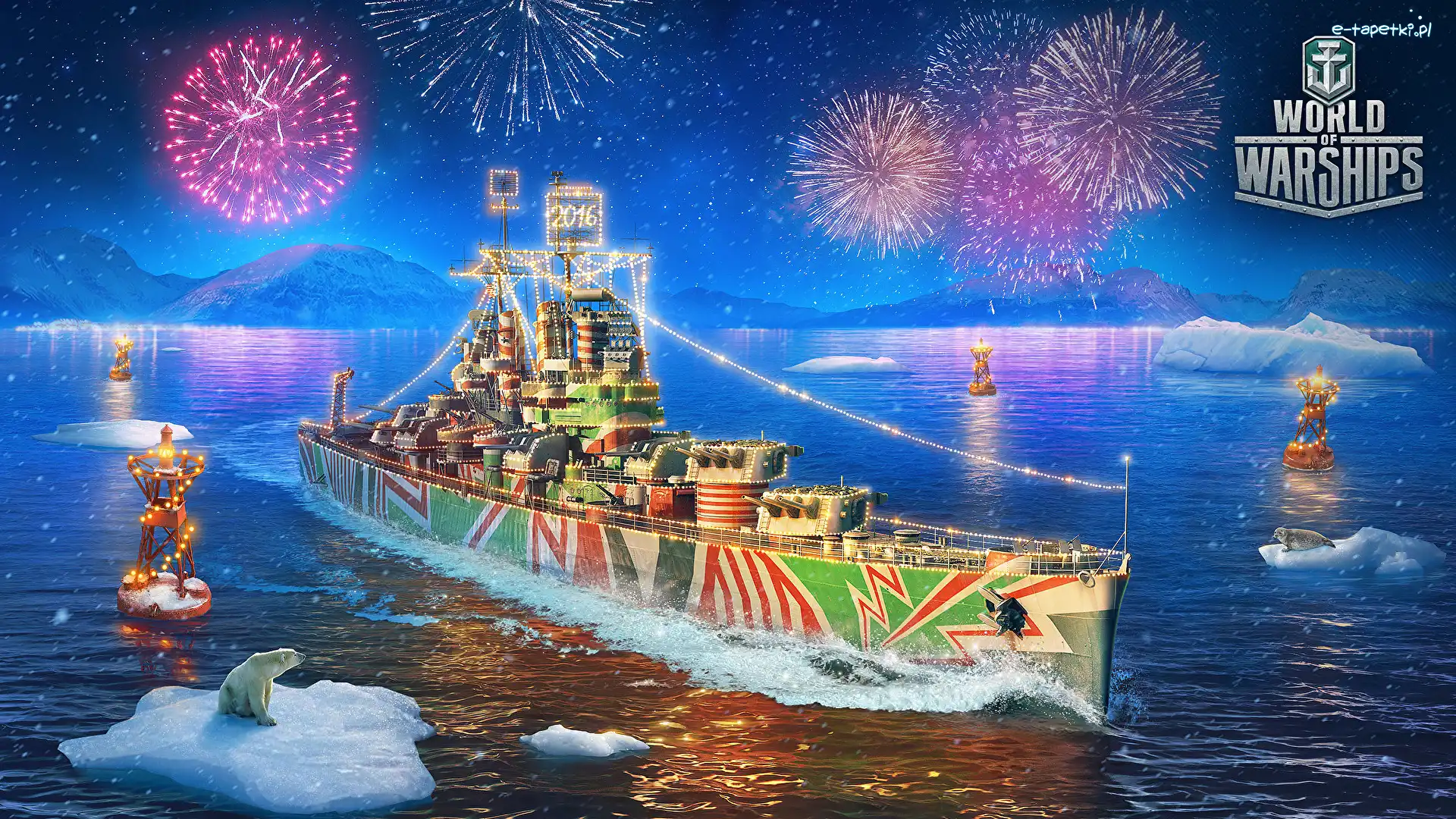 World of Warships, Fajerwerki, Okręt, Gra