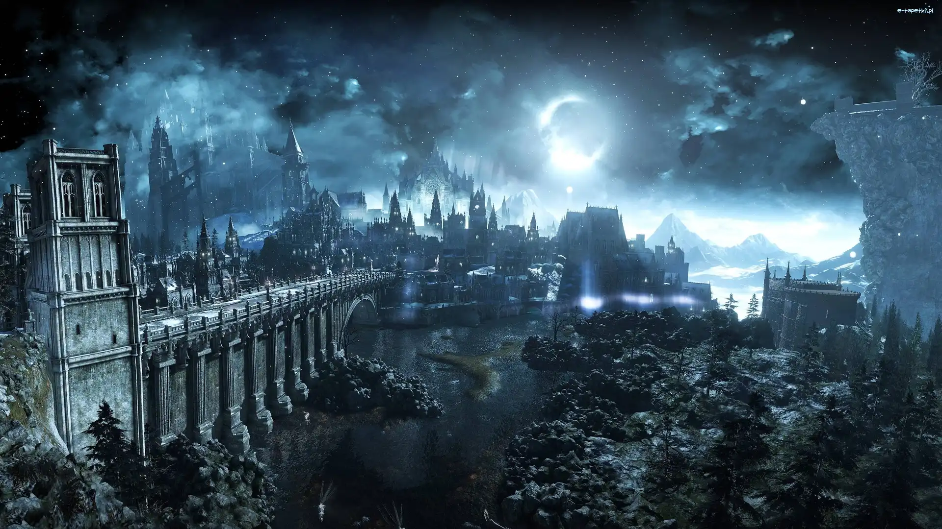Dark Souls III: Ashes of Ariandel, Most, Zamki, Księżyc, Noc