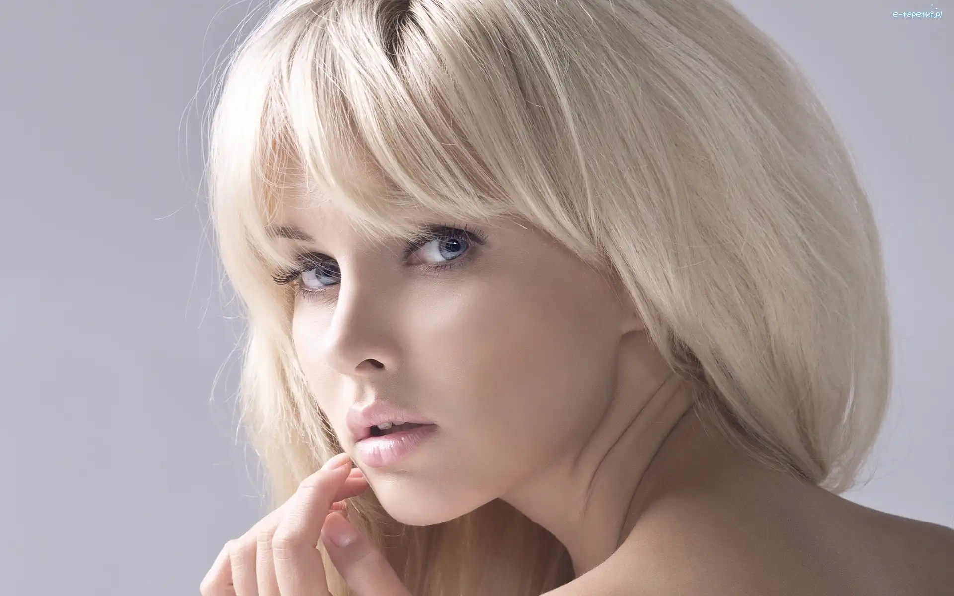 Blondynka, Niebieskie, Oczy, Kobieta