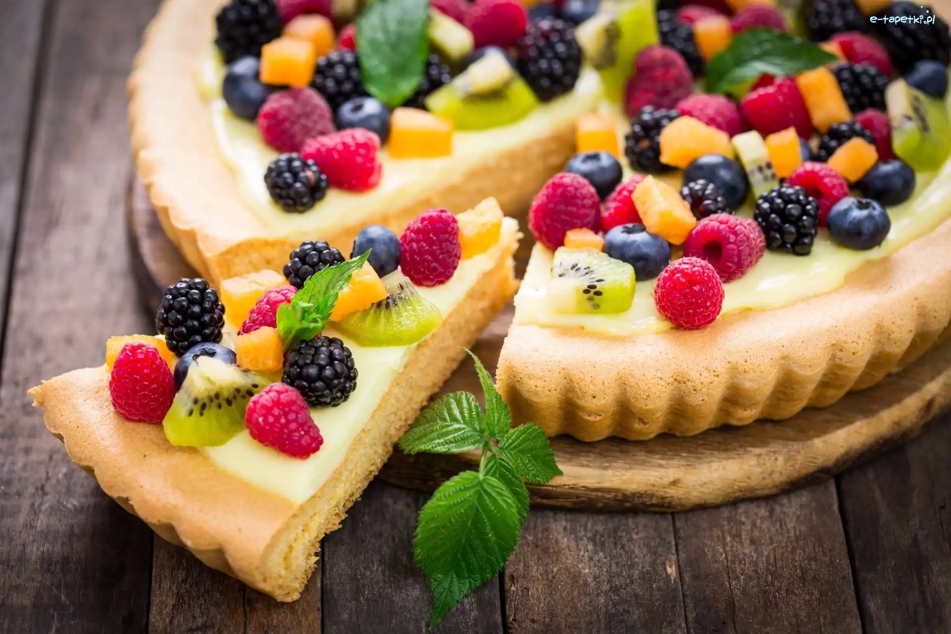 Owoce, Tarta owocowa, Ciasto
