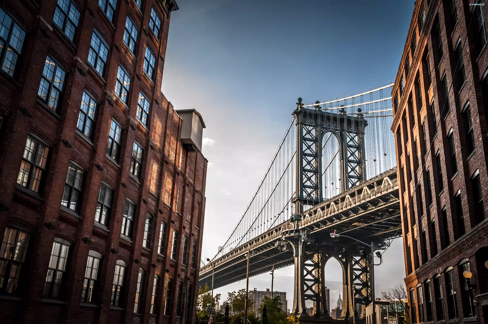Stany Zjednoczone, Manhattan, Nowy Jork, Domy, Most Manhattan Bridge