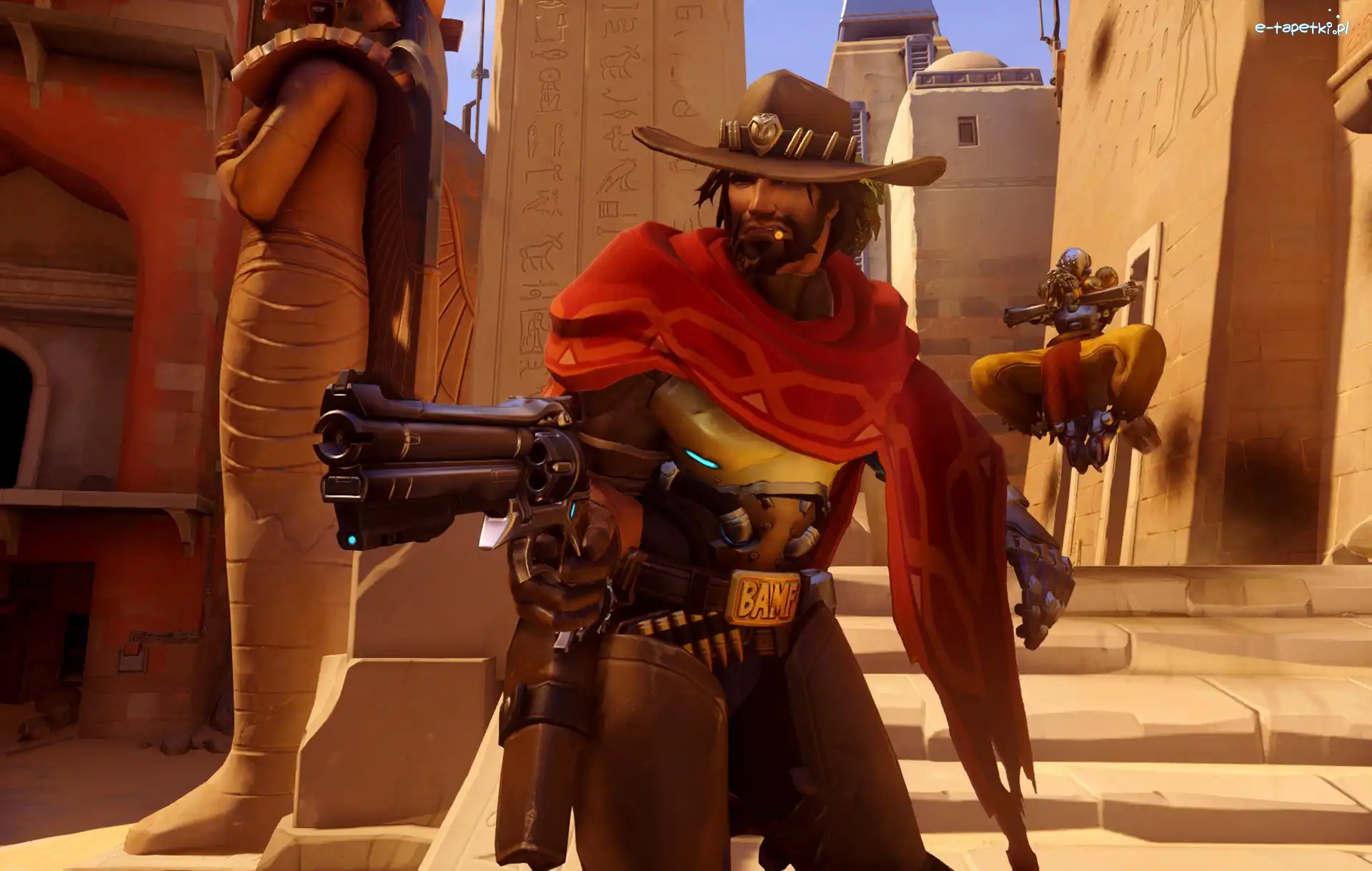 Gra, Mc Cree, Overwatch, Broń, Mężczyzna