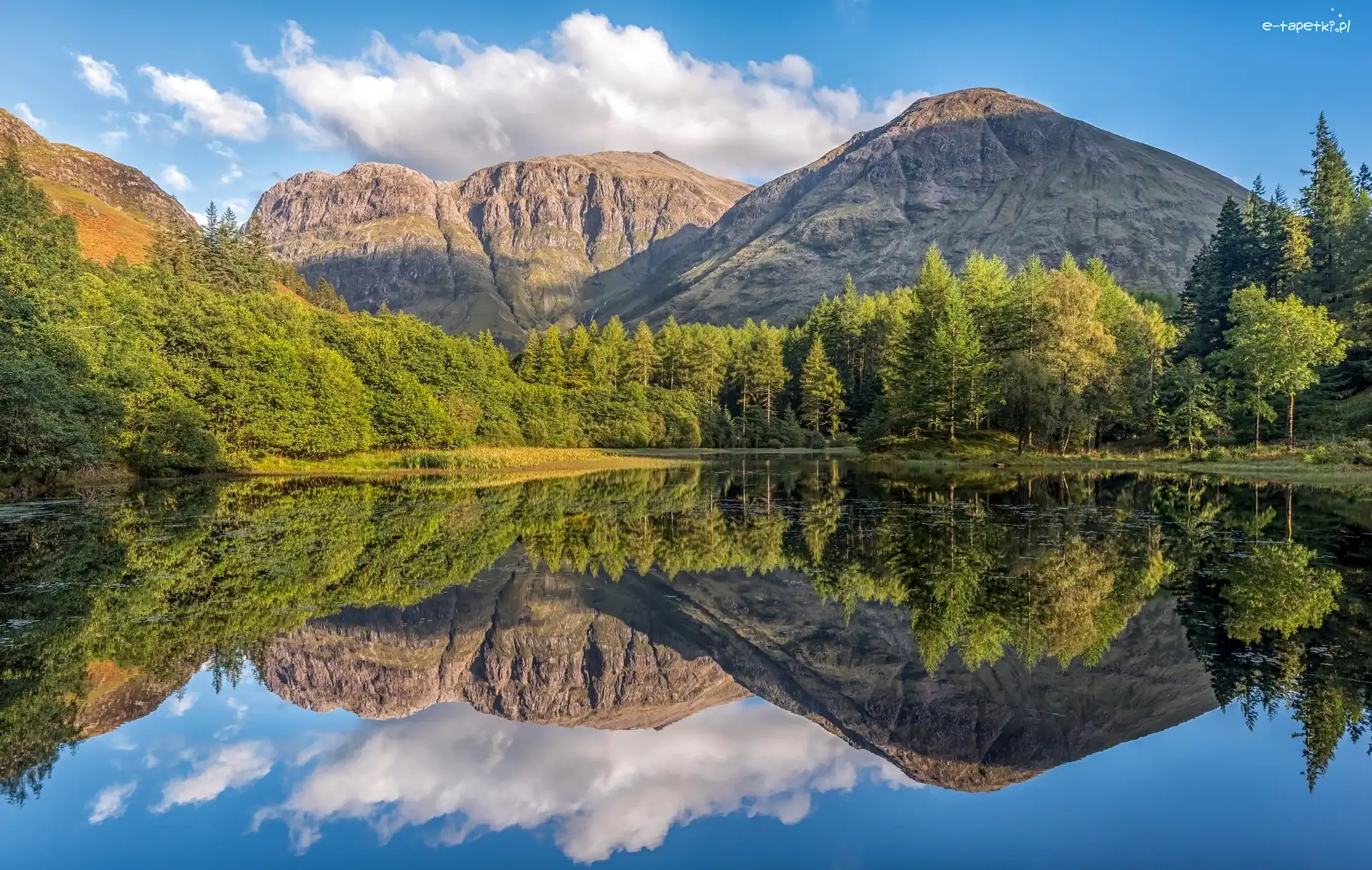 Jezioro, Góry Glencoe, Szczyt Bidean nam Bian, Grzewa, Region Argyll, Szkocja