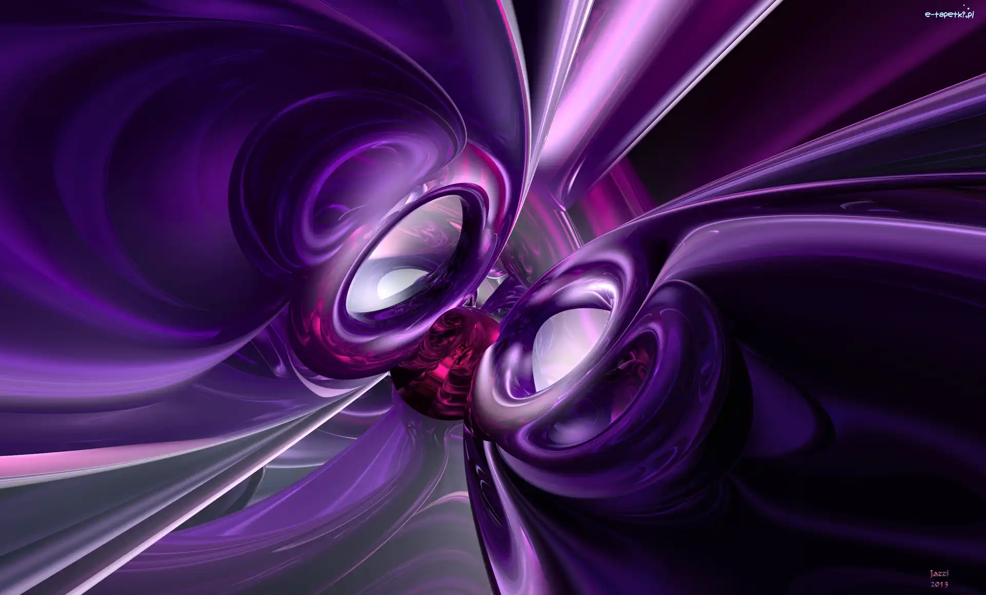 Grafika 3D, Abstrakcja, Fioletowa