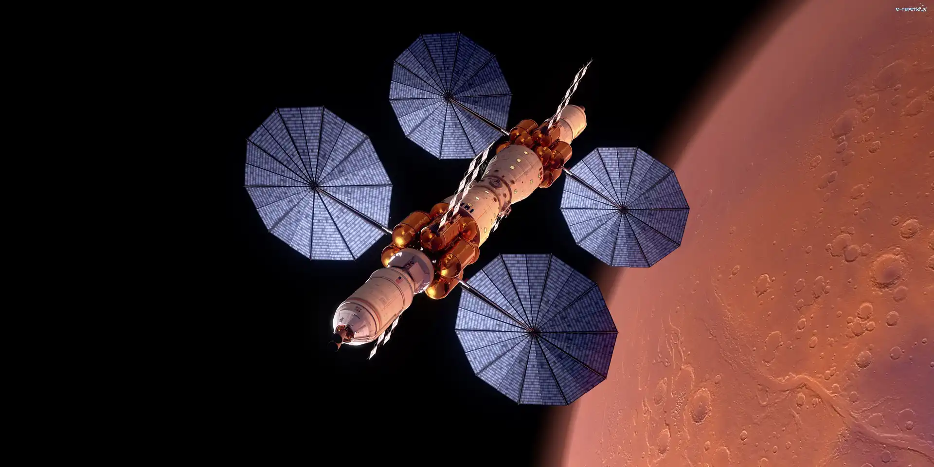 Stacja kosmiczna, Lot, Przestrzeń, Satelita, Mars