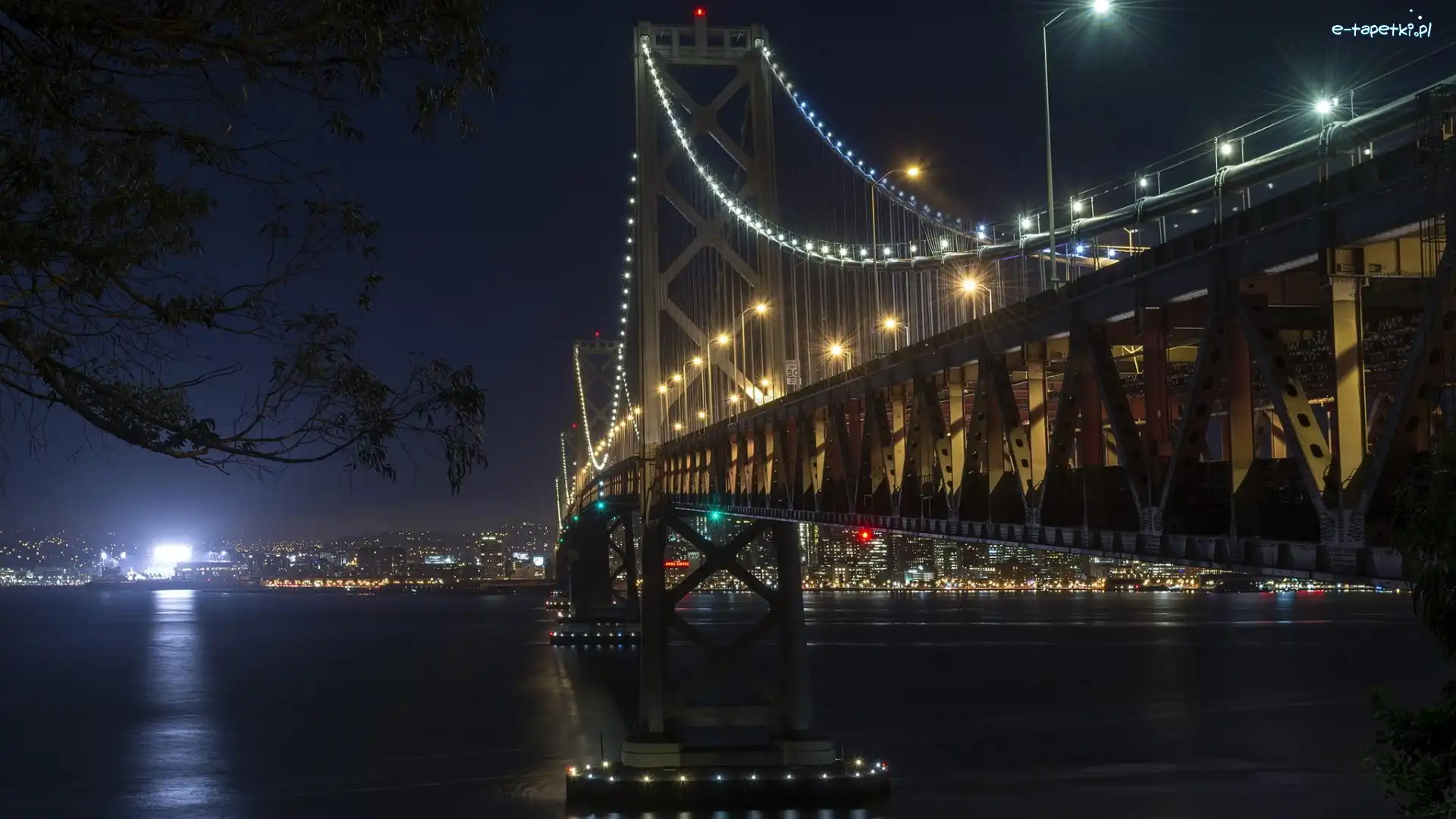 Stany Zjednoczone, Zatoka San Francisco, San Francisco, Noc, Most Bay Bridge