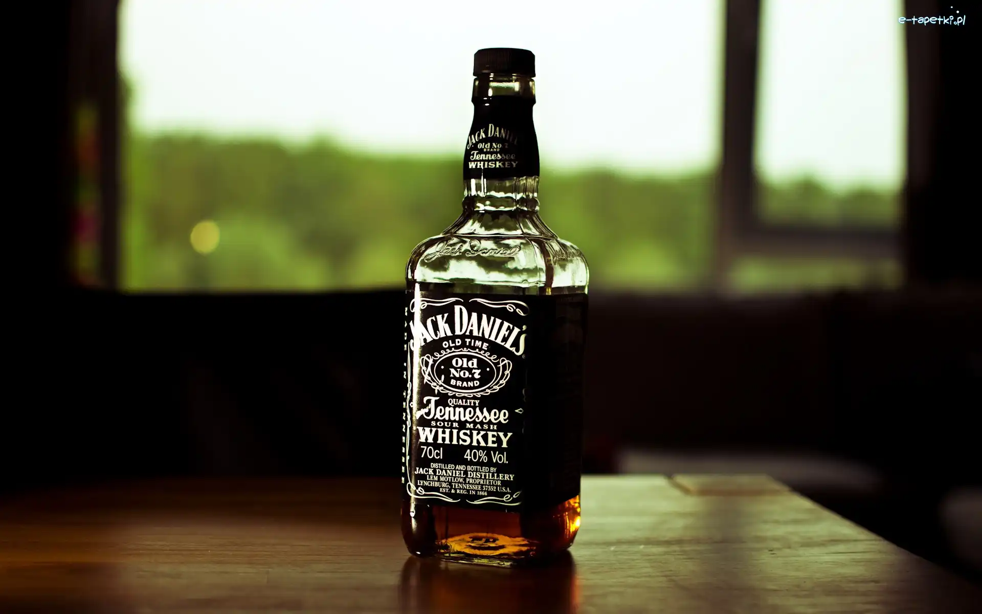 Jack Daniels, Okno, Stół, Whisky