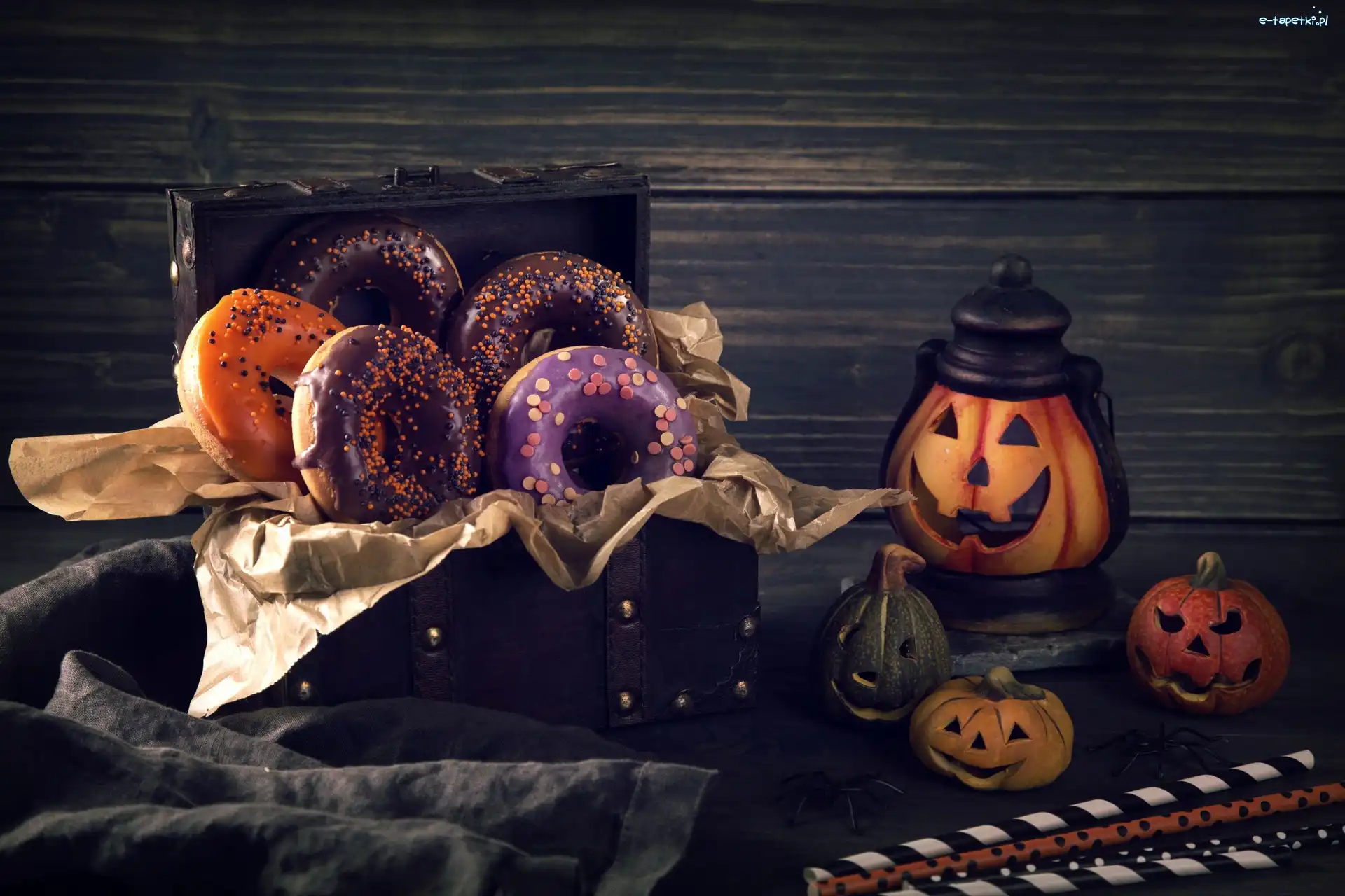 Dynie, Donuty, Pączki, Halloween