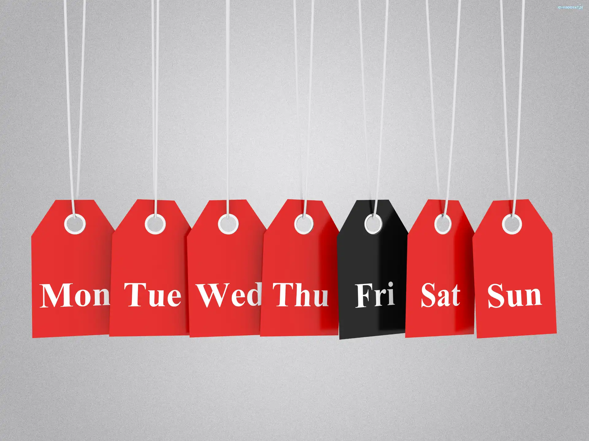 Zawieszki, Etykiety, Black Friday