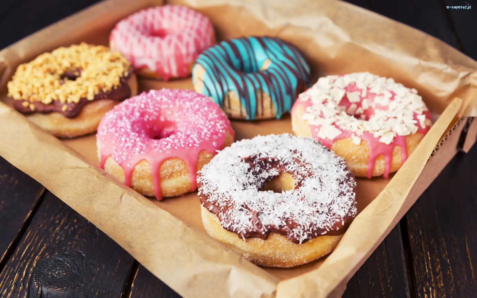 Donuty, Lukrowane, Wielosmakowe, Pączki