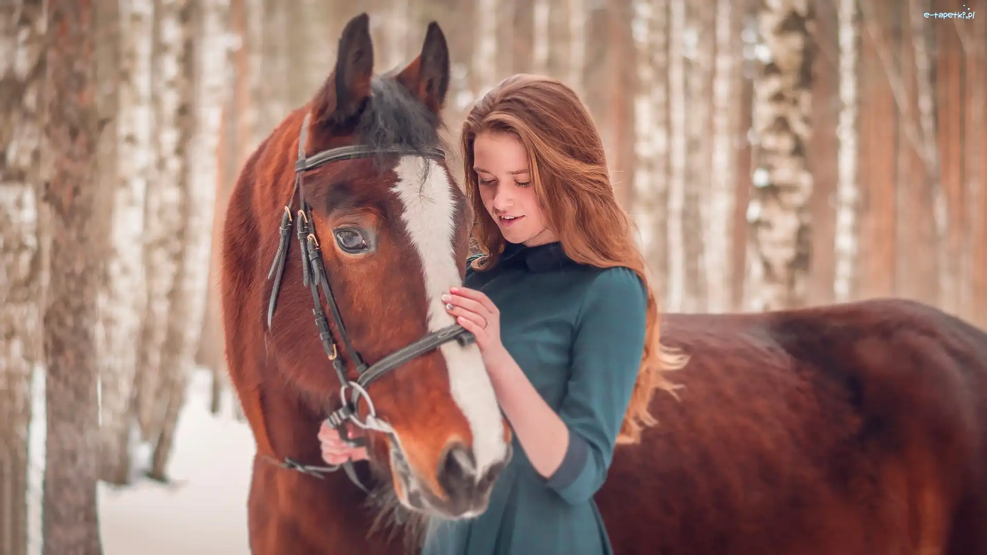 Dziewczyna, Koń, Ekaterina Kondratyeva, Rudowłosa