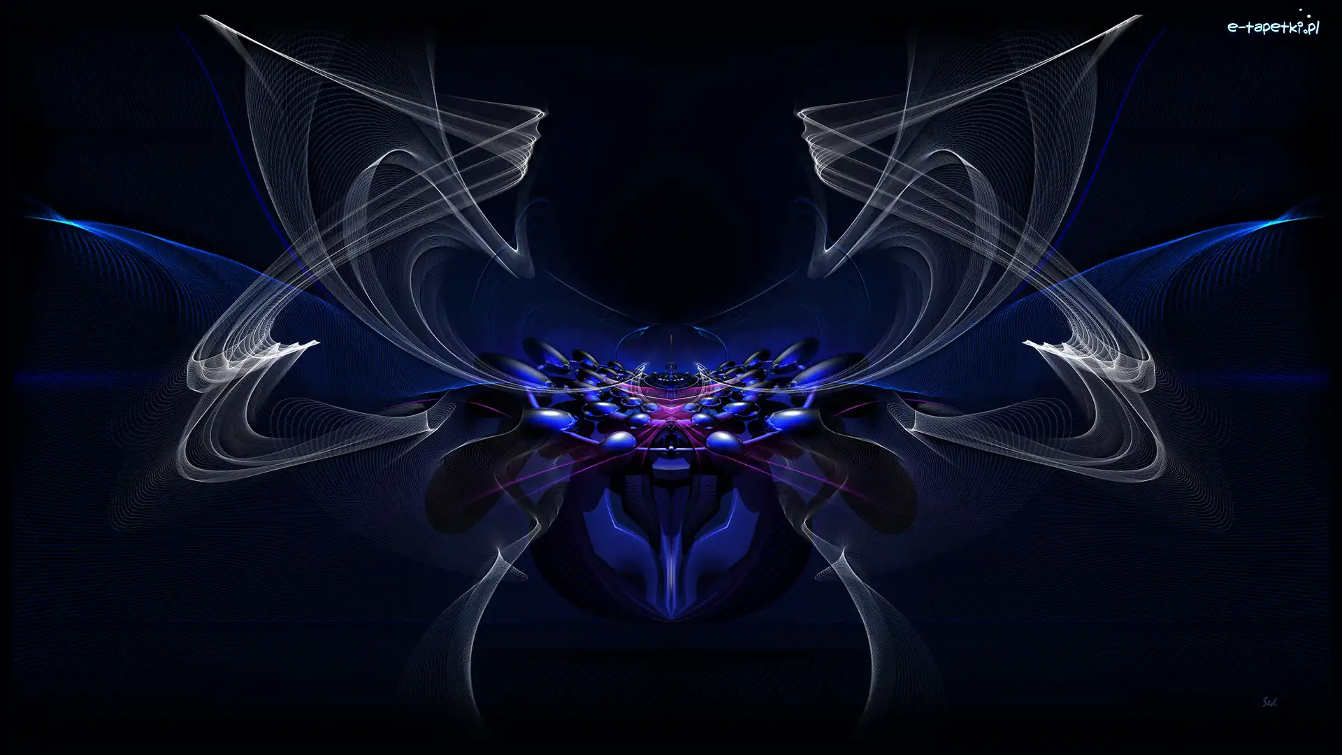 3D, Abstrakcja, Niebieska