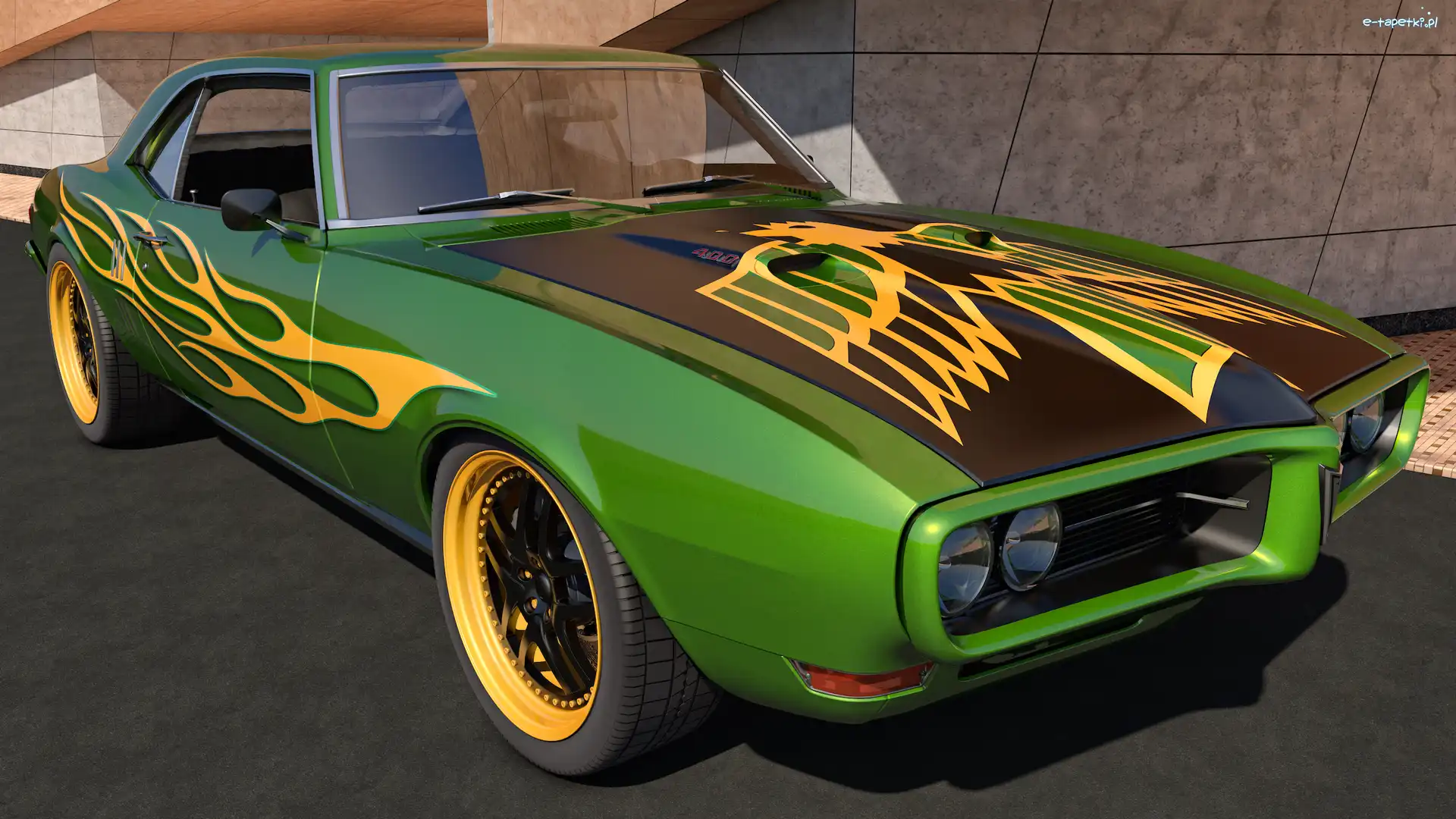 Zielony, 1968, Pontiac Firebird 400, Zabytkowy