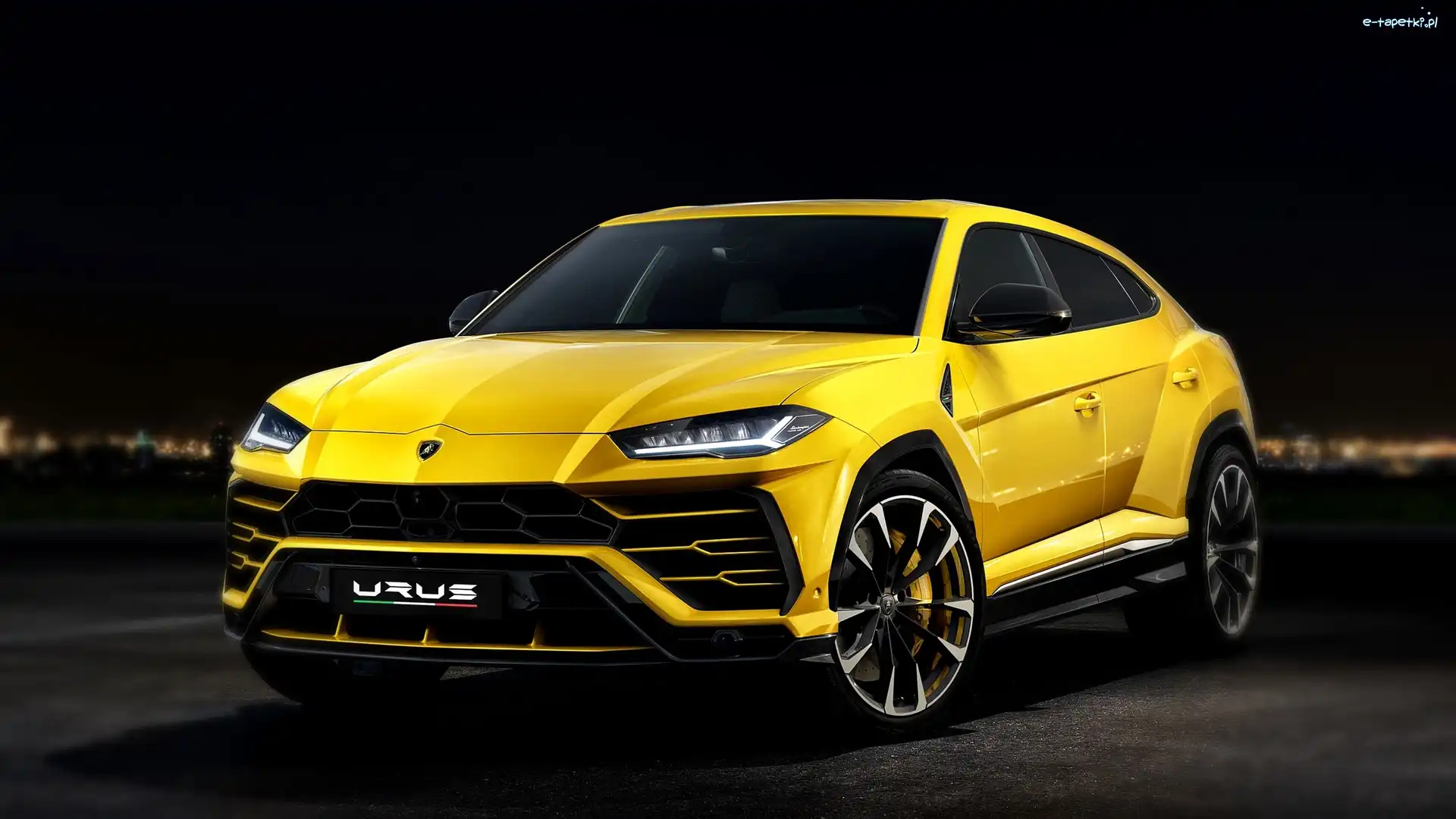 Lamborghini Urus, Przód, 2018, Żółte