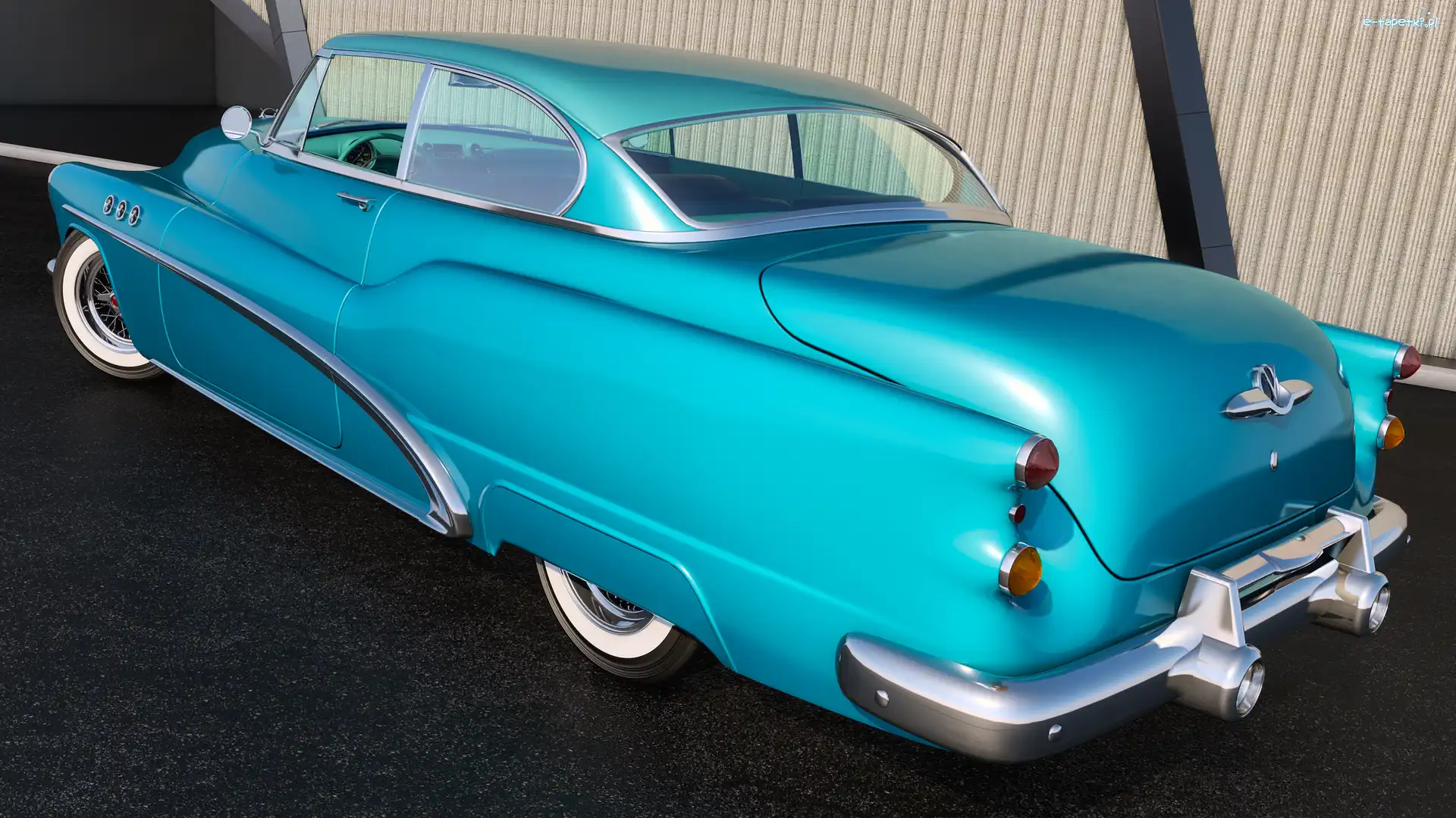 1953, Niebieski, Zabytkowy, Buick Super Riviera Coupe