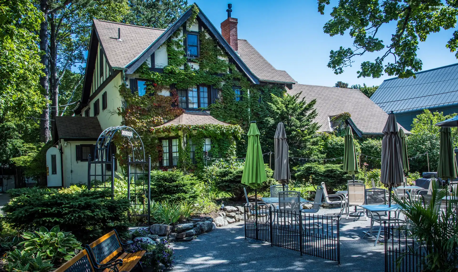 Pensjonat Ivy Manor Inn, Miasto Bar Harbor, Dom, Restauracja Pascones Ristorante, Stan Maine, Stany Zjednoczone
