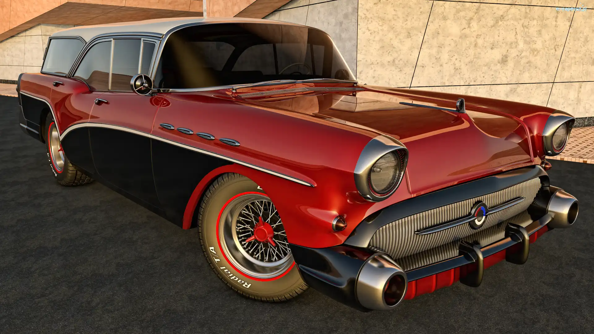 Buick Century Caballero Wagon, Przód, 1957, Zabytkowy