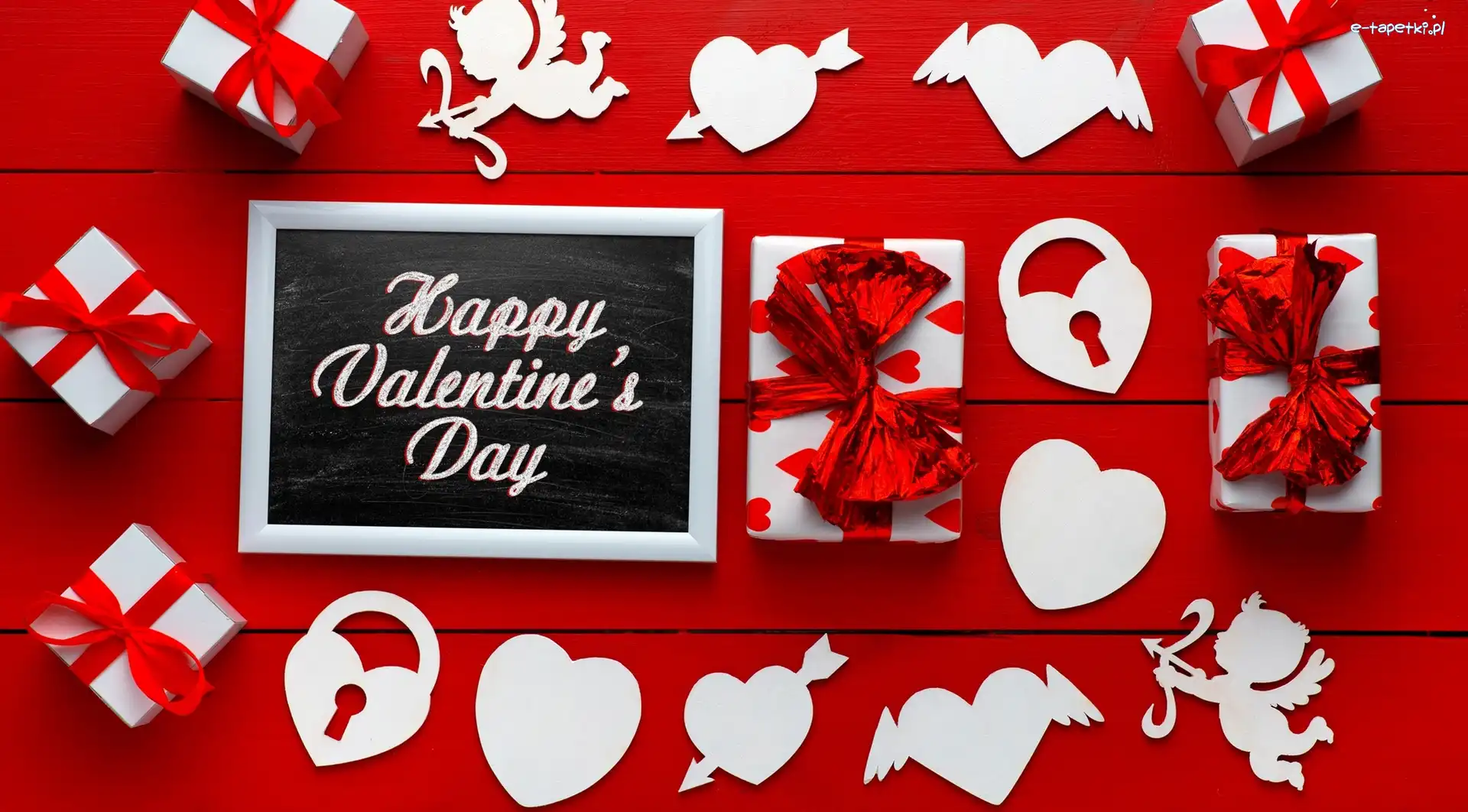 Walentynki, Serduszka, Prezenty, Happy Valentine