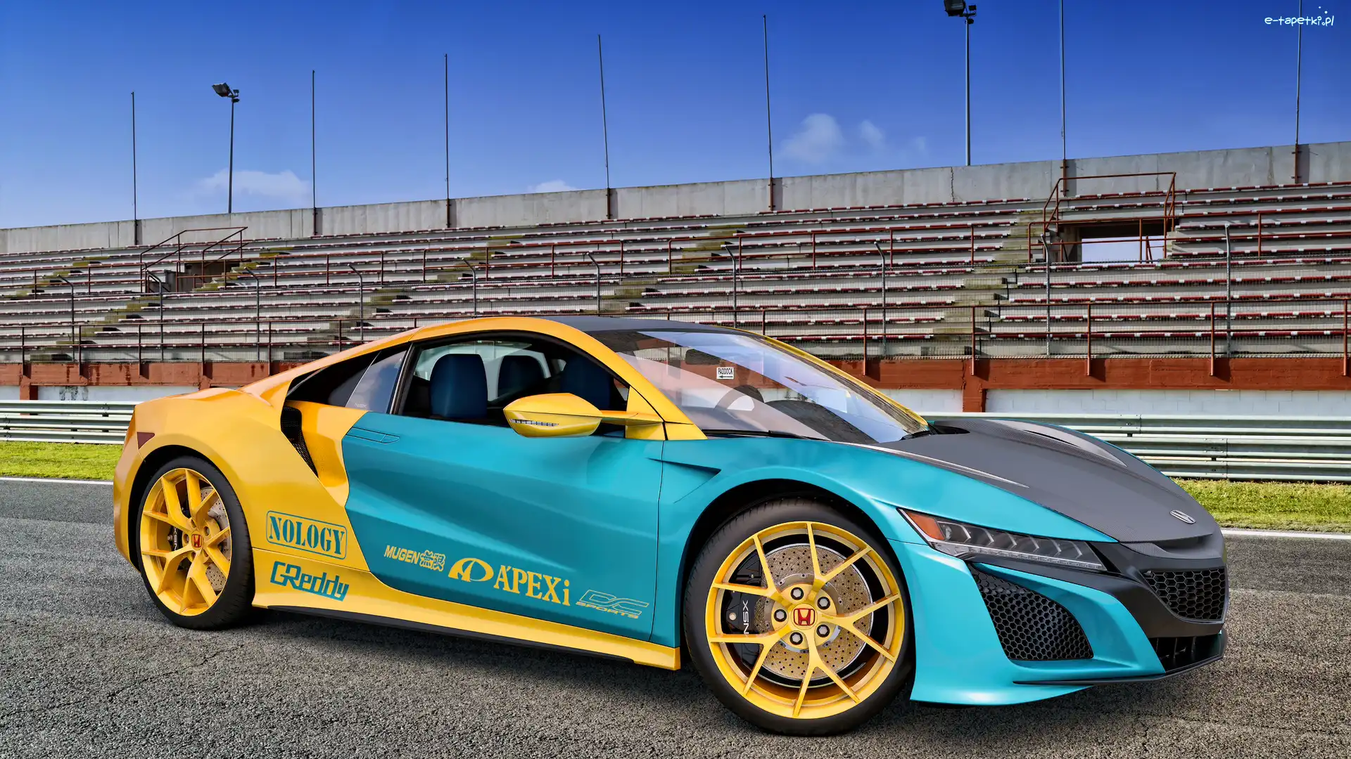 2016, Honda NSX, Niebiesko-żółta