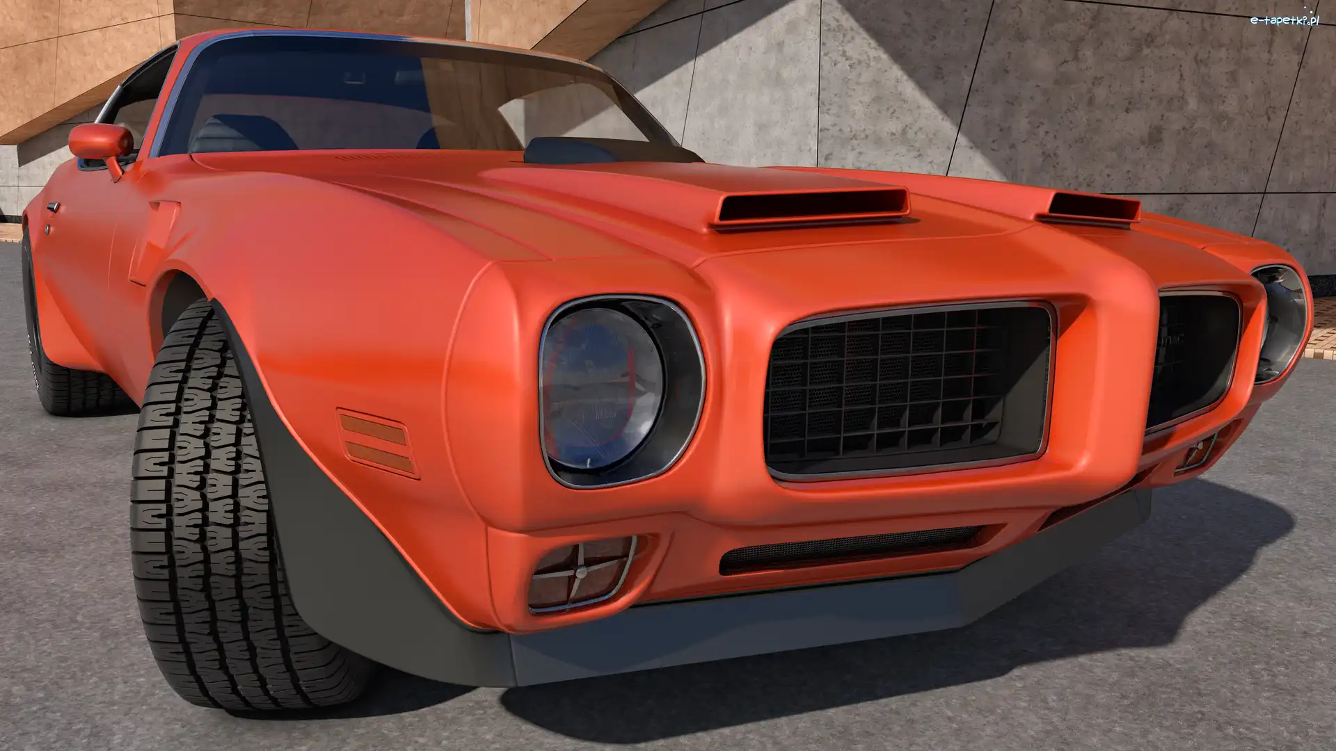 1973, 3D, Przód, Pontiac Trans Am