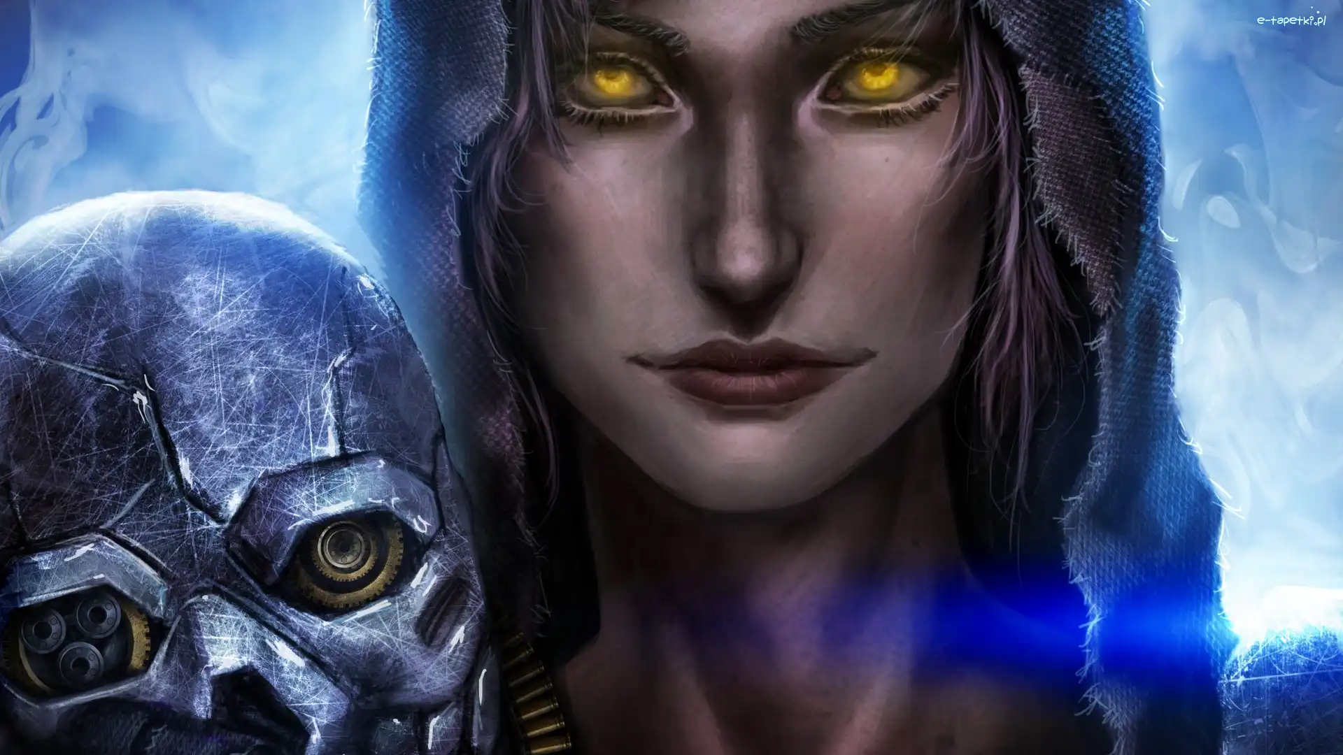 Maska, Dziewczyna, Oczy, Grafika fana, Gra, Dishonored
