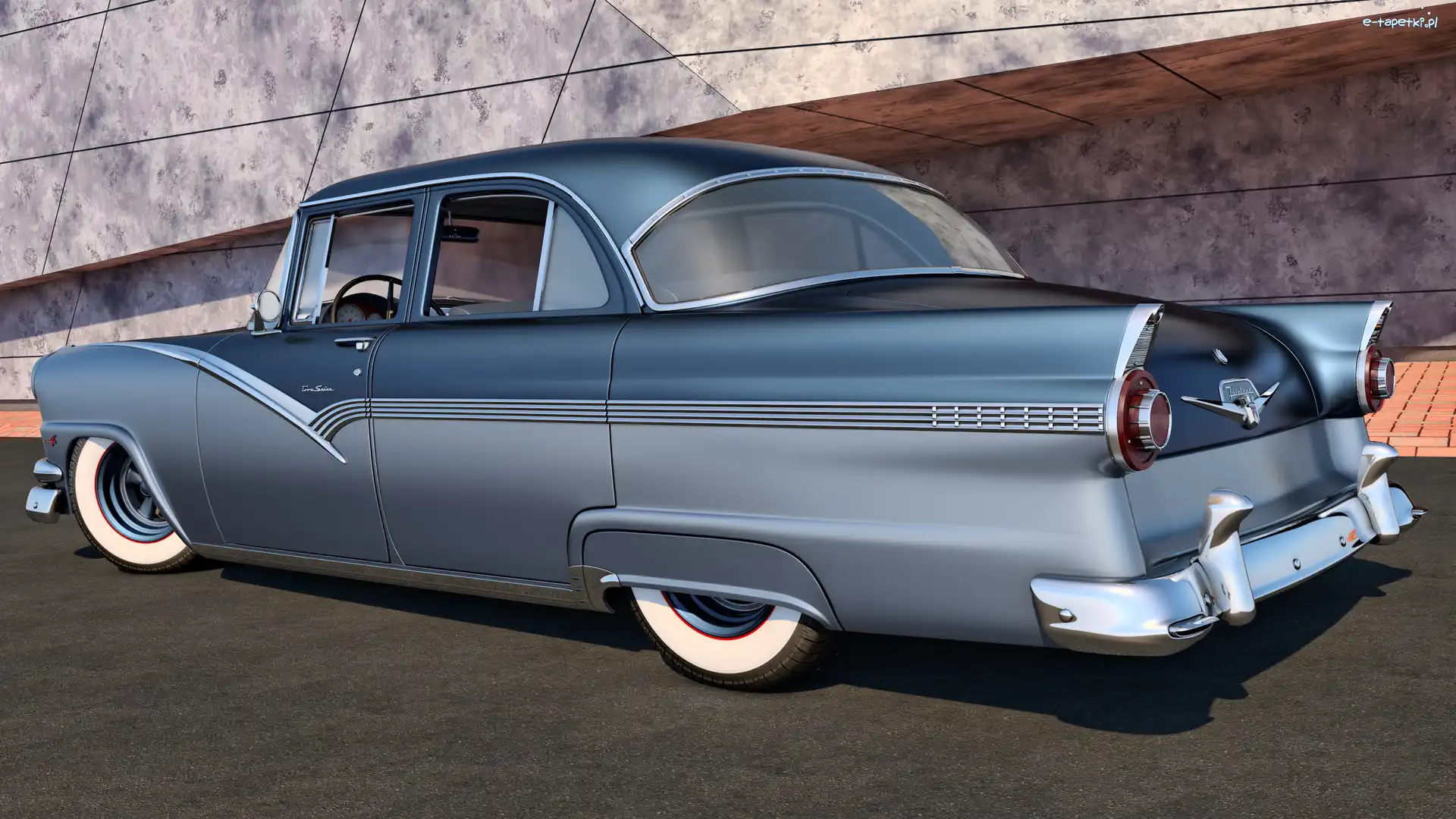 Zabytkowy, Bok, 1956, Ford Fairlane Town Sedan