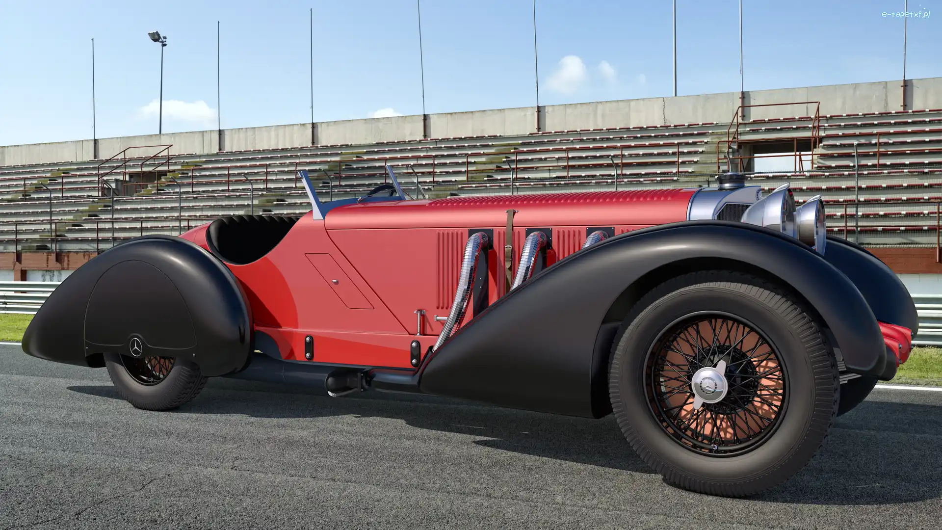 Zabytkowy, 1930, Mercedes Benz 710 SSK Trossi Roadster