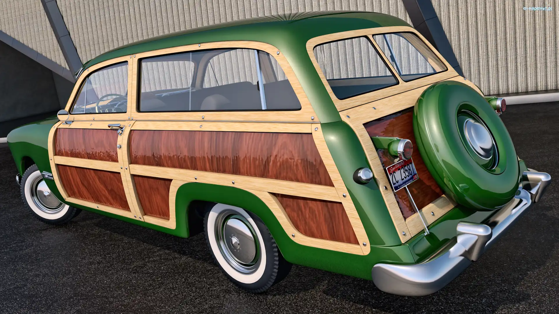 Ford Woody Station Wagon, 3D, 1949, Zabytkowy