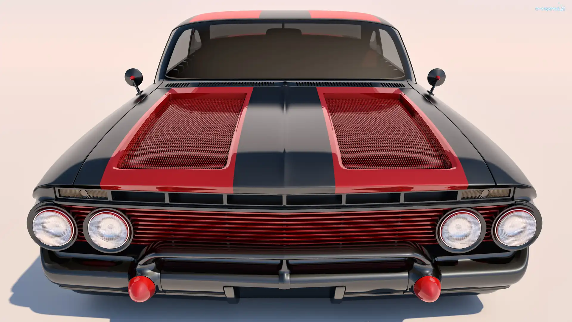 Chevrolet Impala Coupe, Zabytkowy, 1961, Czarno-czerwony