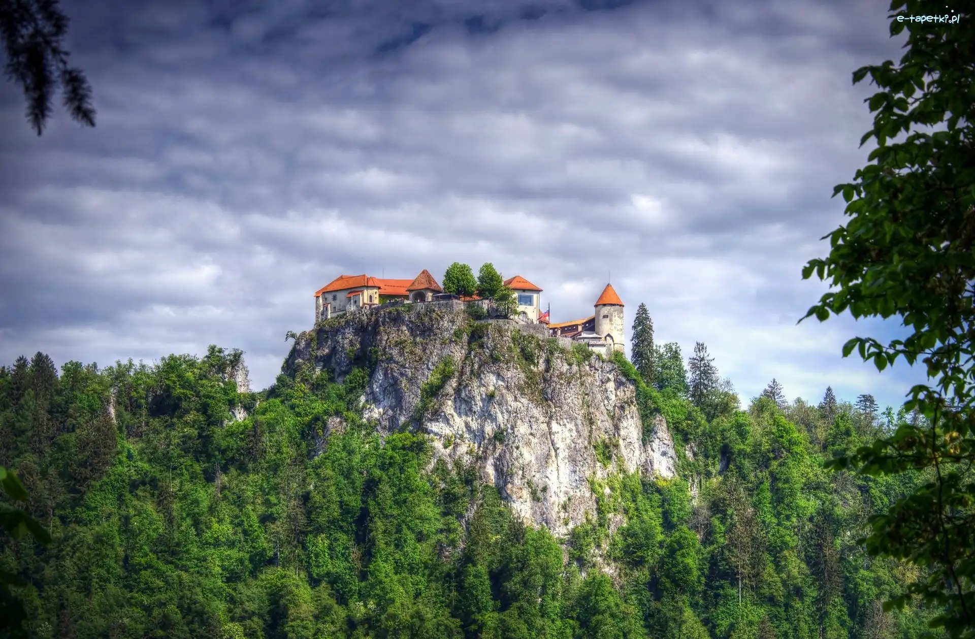 Miejscowość Bled, Skała, Słowenia, Zamek Bled