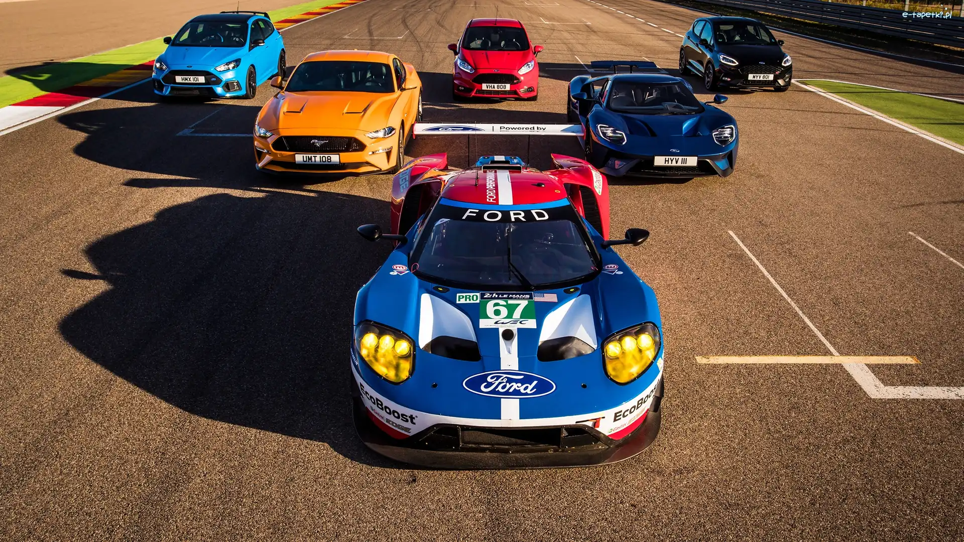 Ford Fiesta, Ford GT, Ford Mustang, Ford Focus, Samochodów, Sześć