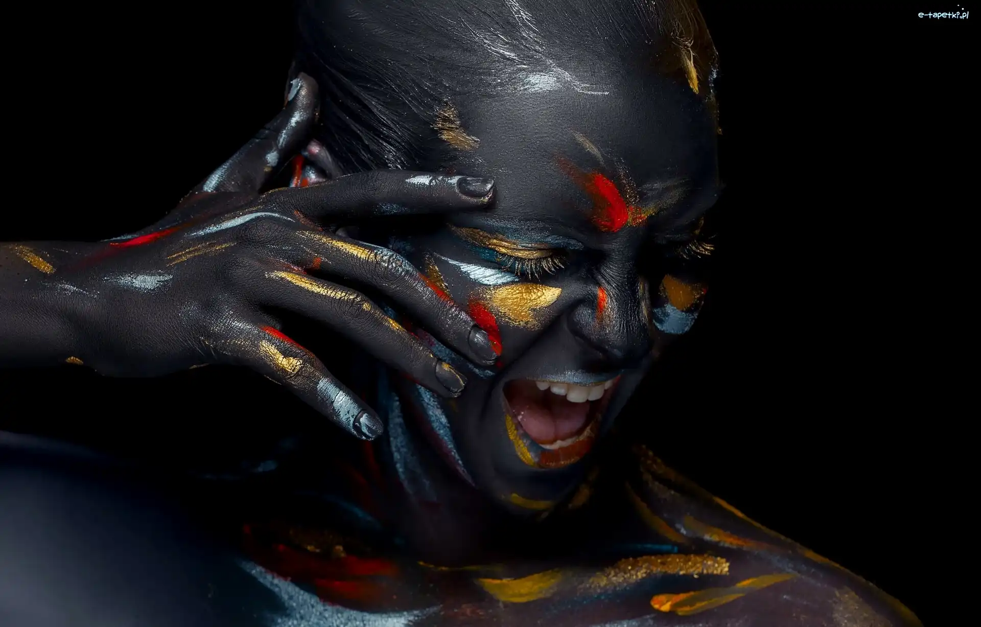 Bodypainting, Kobieta, Pomalowana